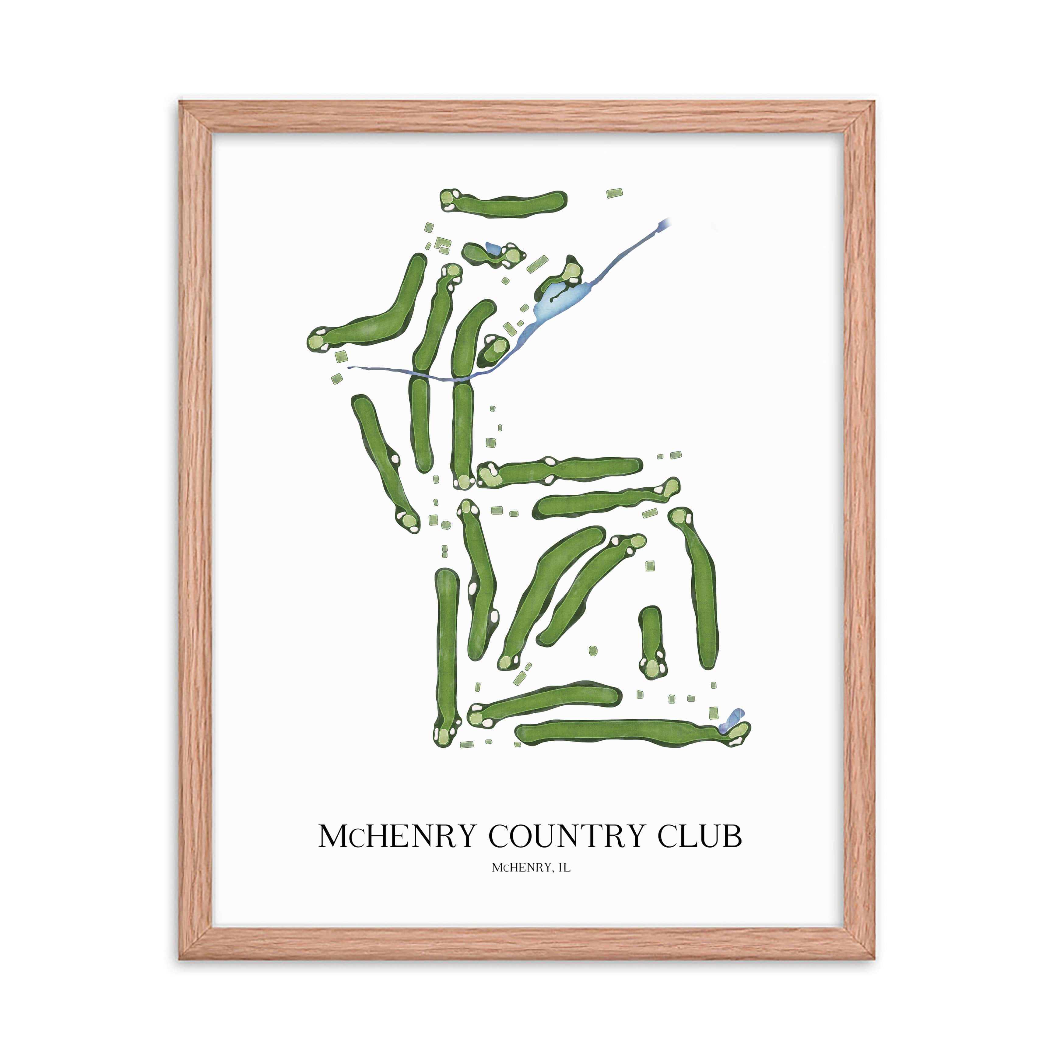 The 19th Hole Golf Shop - Golf Course Prints -  McHenry Country Club Golf Course Map Golf Map