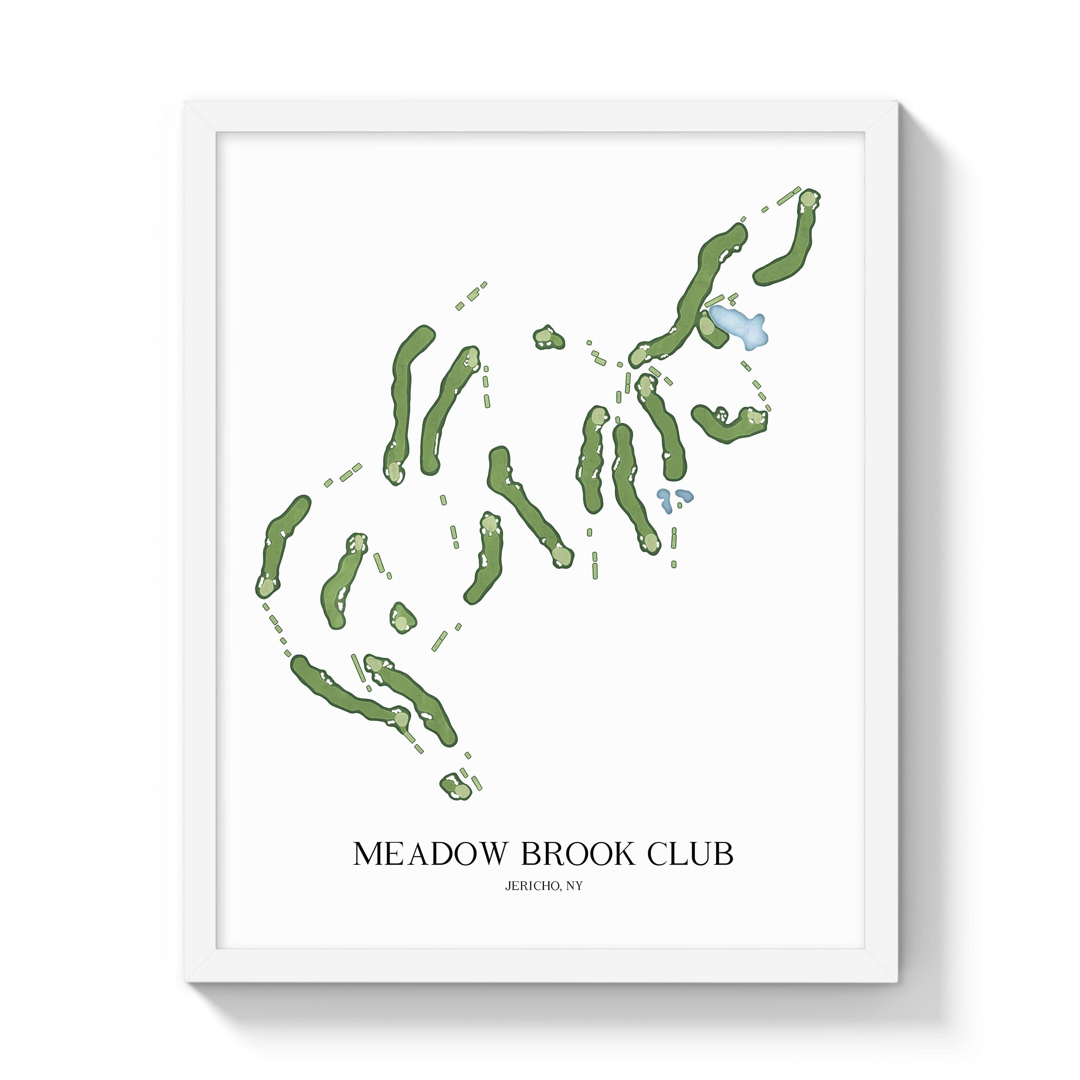 The 19th Hole Golf Shop - Golf Course Prints -  Meadow Brook Club Golf Course Map Golf Map