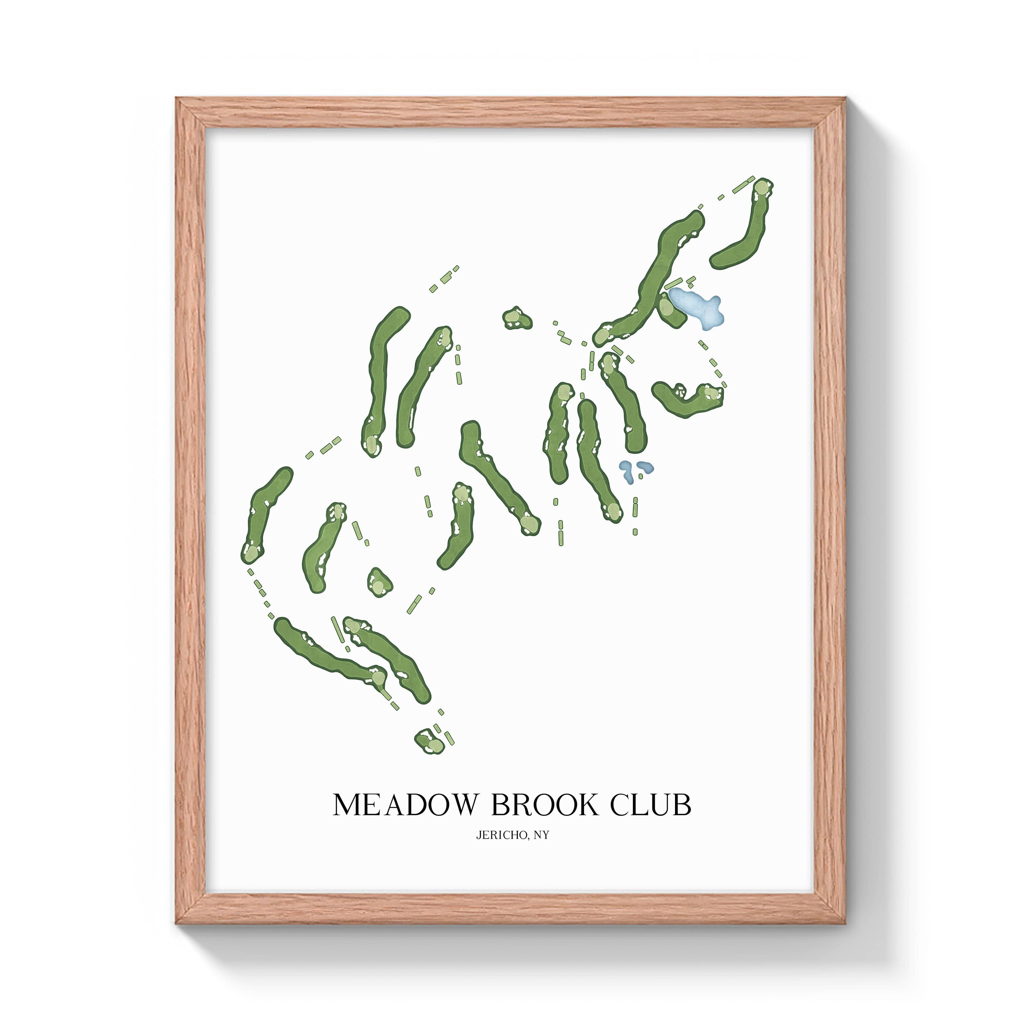 The 19th Hole Golf Shop - Golf Course Prints -  Meadow Brook Club Golf Course Map Golf Map