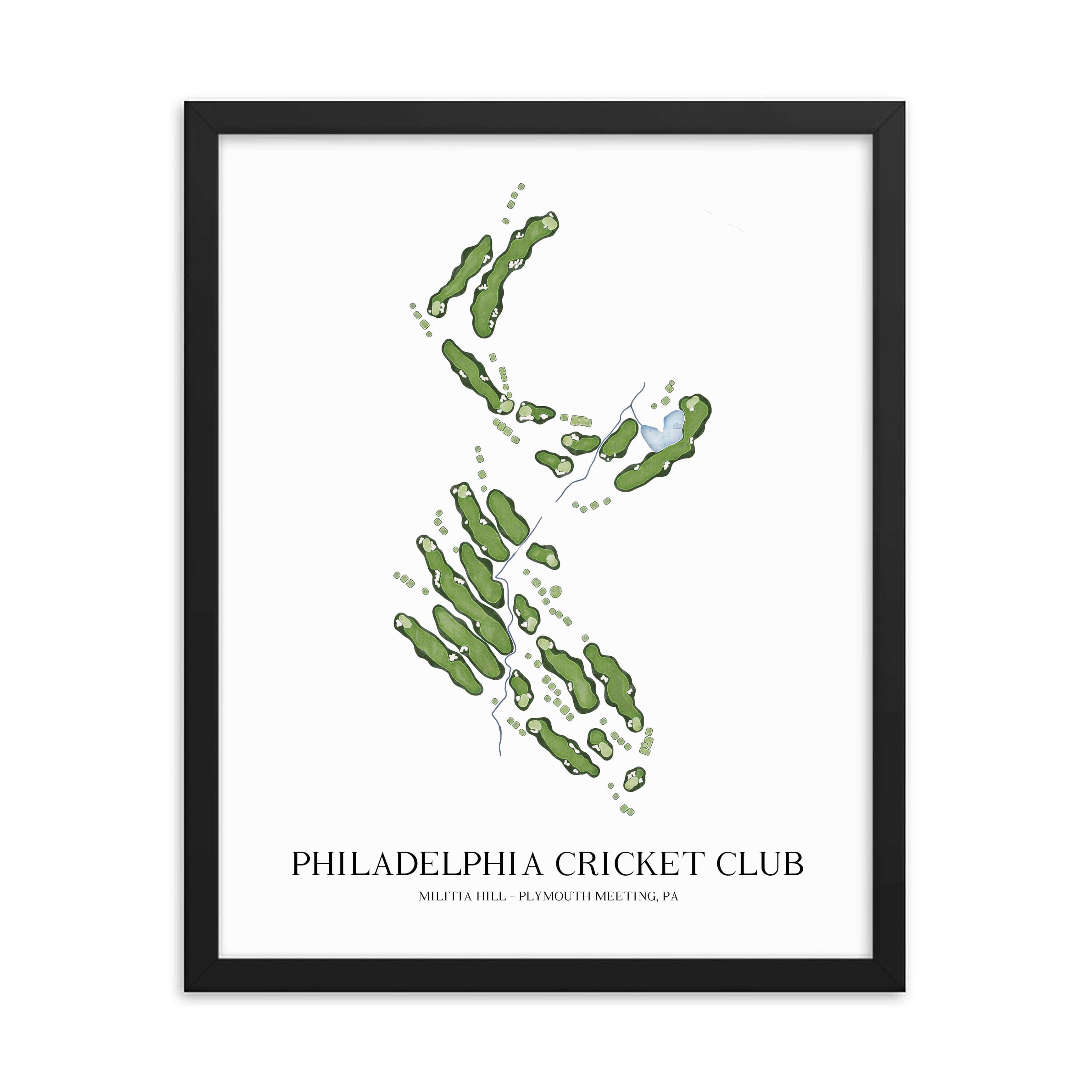 The 19th Hole Golf Shop - Golf Course Prints -  Militia Hill Golf Course Map Golf Map