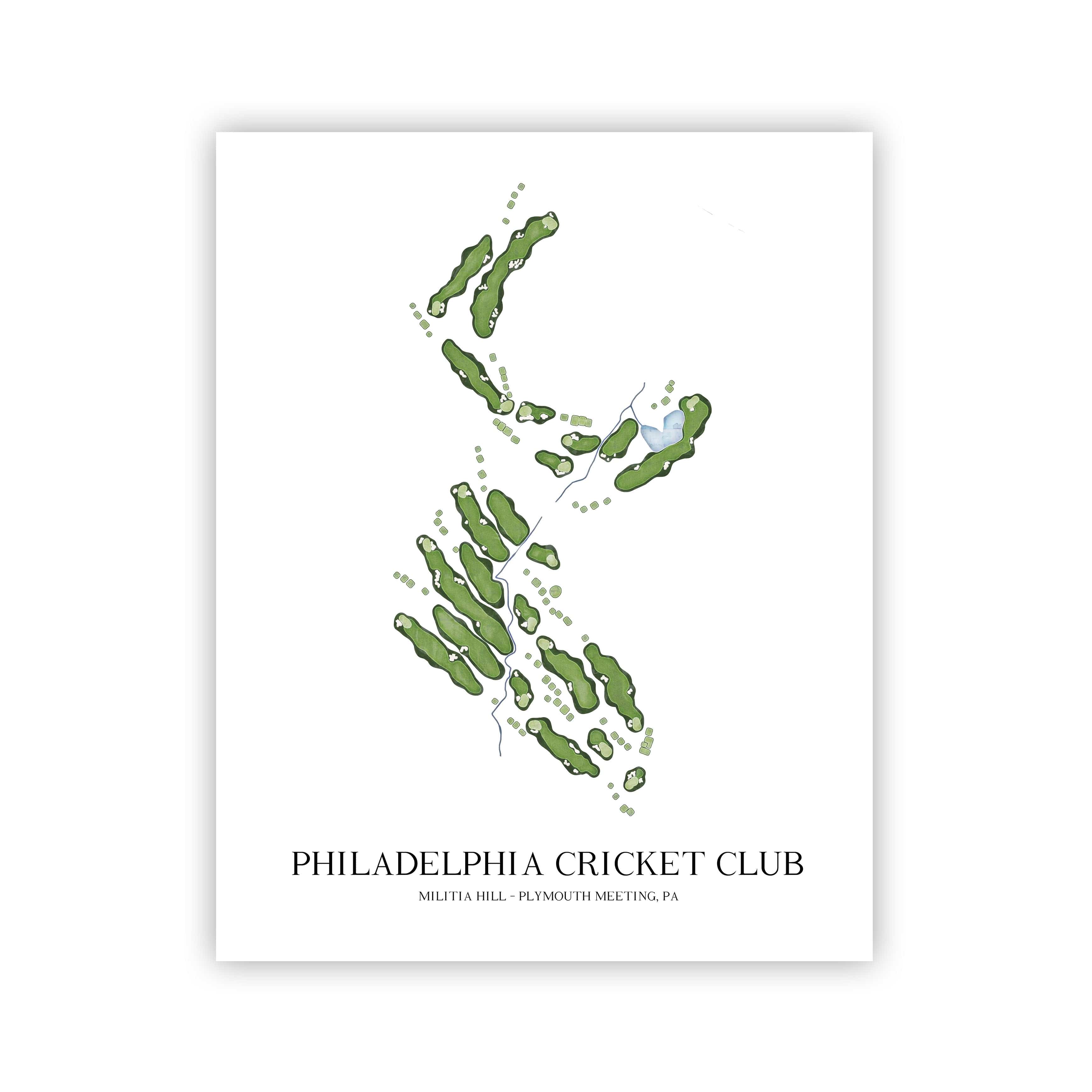 The 19th Hole Golf Shop - Golf Course Prints -  Militia Hill Golf Course Map Golf Map