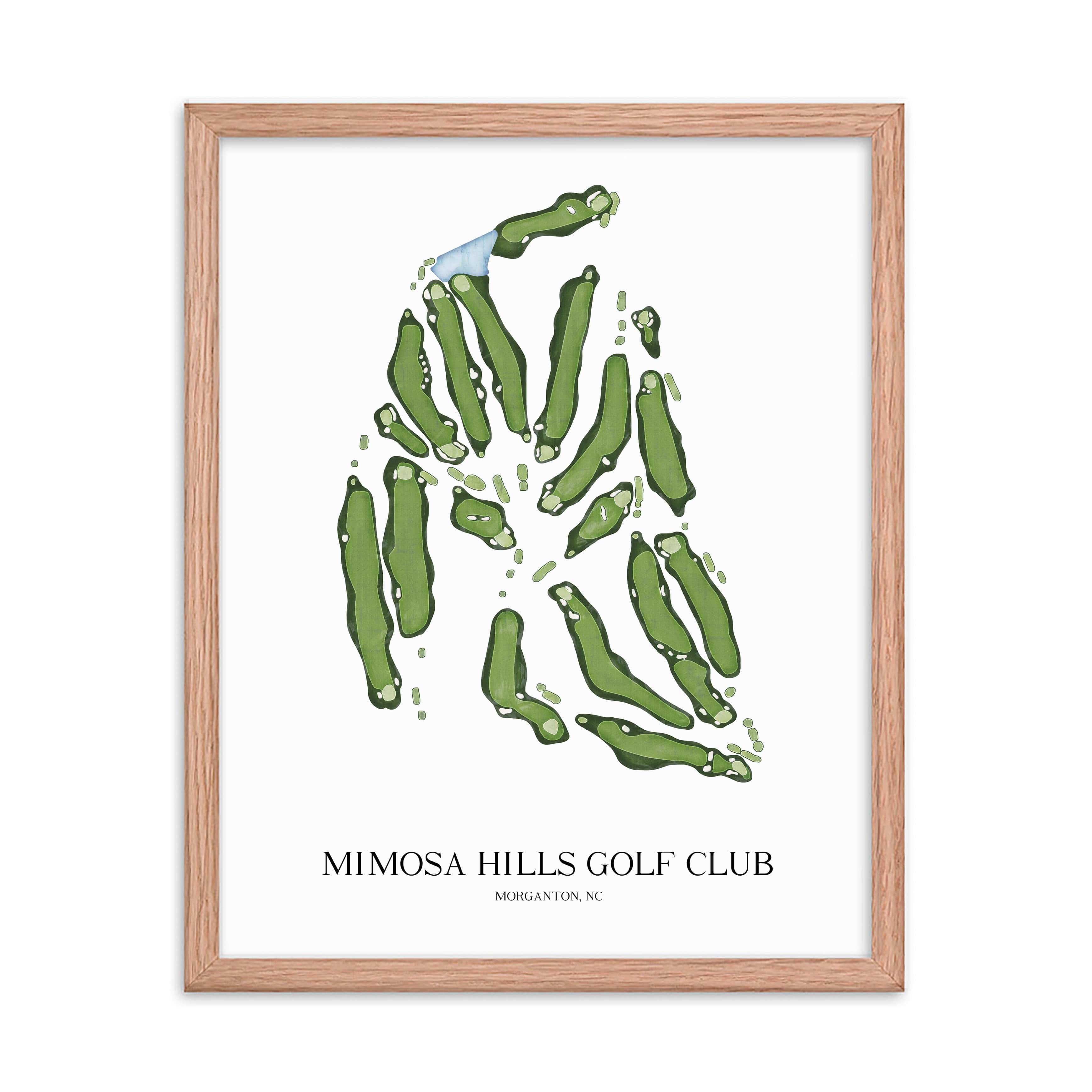 The 19th Hole Golf Shop - Golf Course Prints -  Mimosa Hills Golf Club Golf Course Map Golf Map