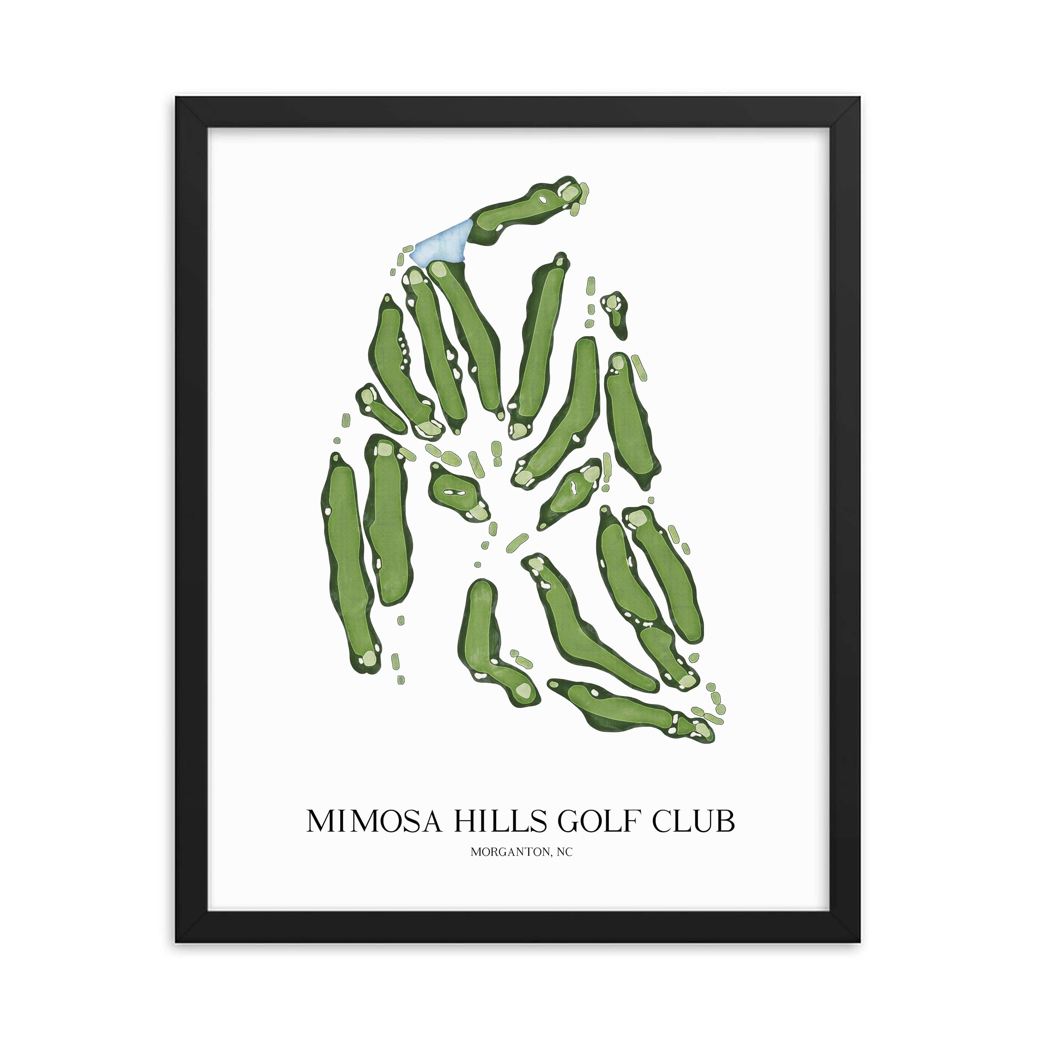 The 19th Hole Golf Shop - Golf Course Prints -  Mimosa Hills Golf Club Golf Course Map Golf Map