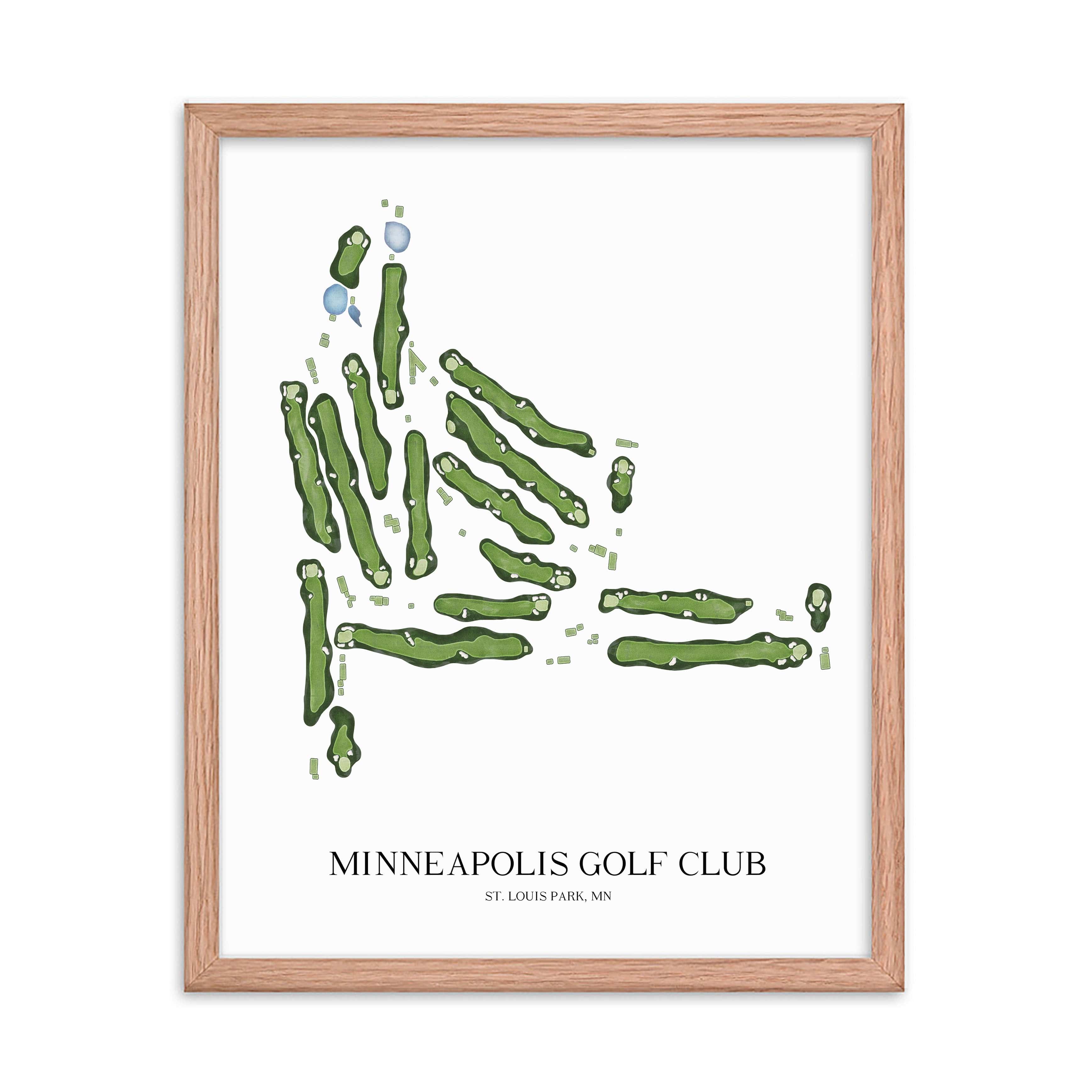 The 19th Hole Golf Shop - Golf Course Prints -  Minneapolis Golf Club Golf Course Map