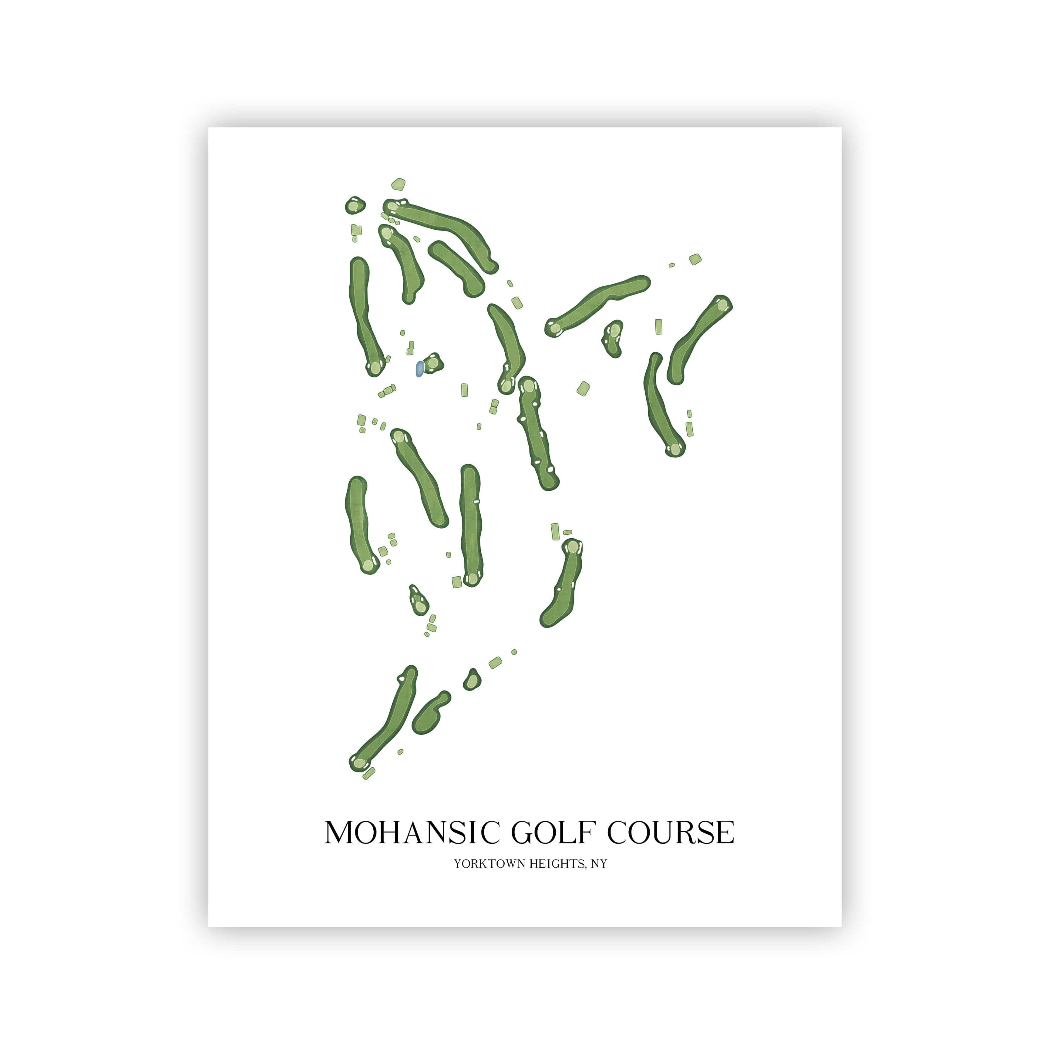 The 19th Hole Golf Shop - Golf Course Prints -  Mohansic Golf Course Golf Course Map Golf Map