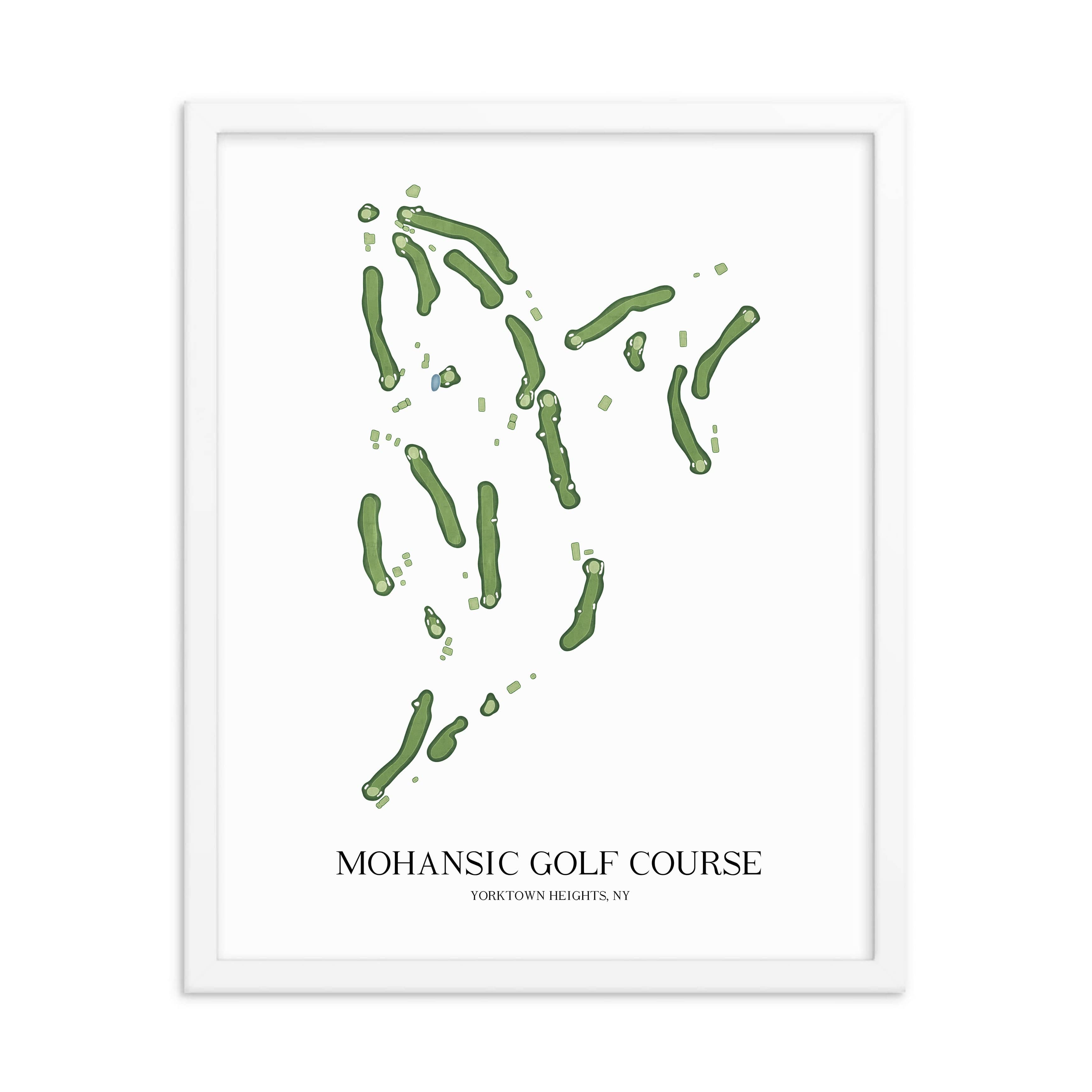 The 19th Hole Golf Shop - Golf Course Prints -  Mohansic Golf Course Golf Course Map Golf Map