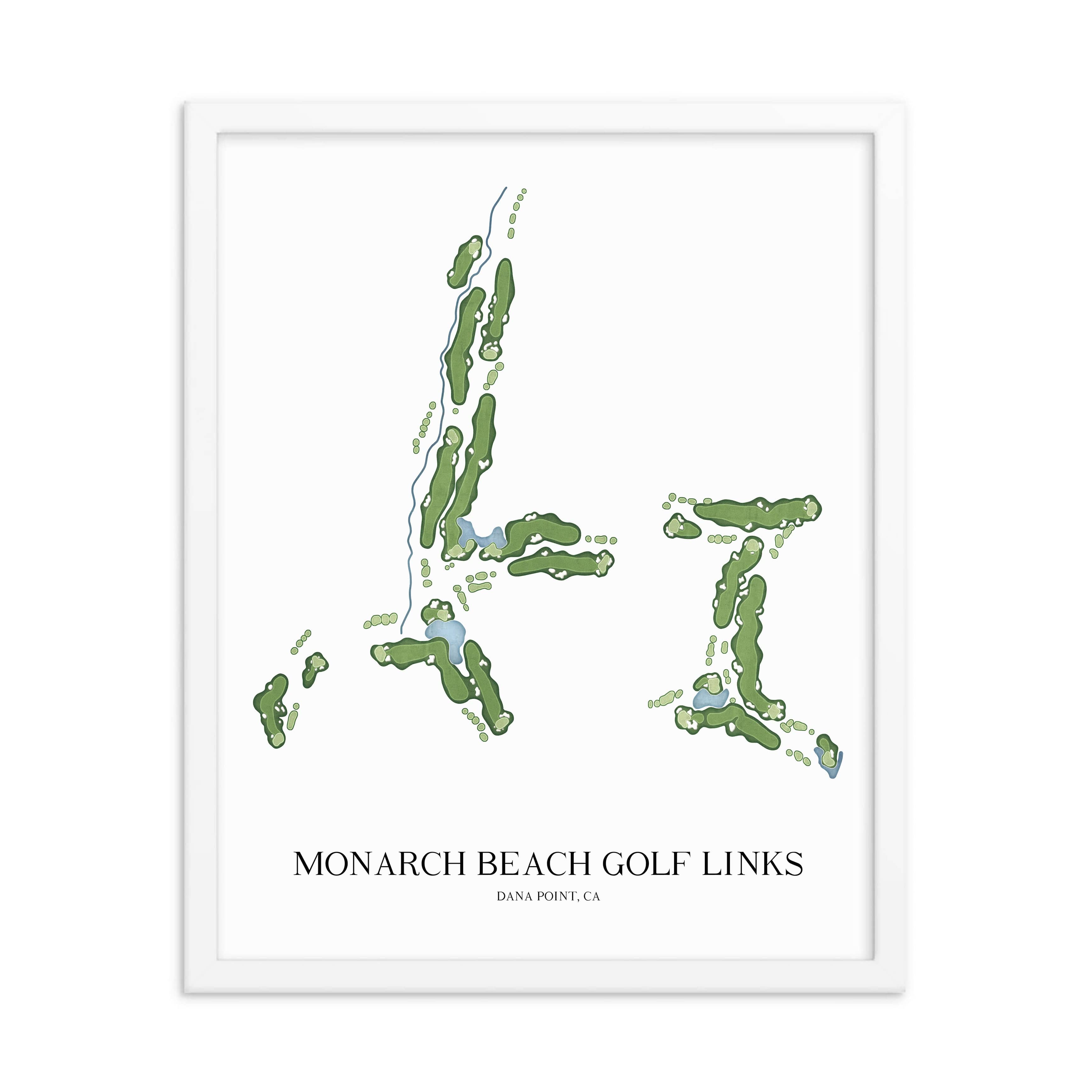 The 19th Hole Golf Shop - Golf Course Prints -  Monarch Beach Golf Links Golf Course Map Golf Map