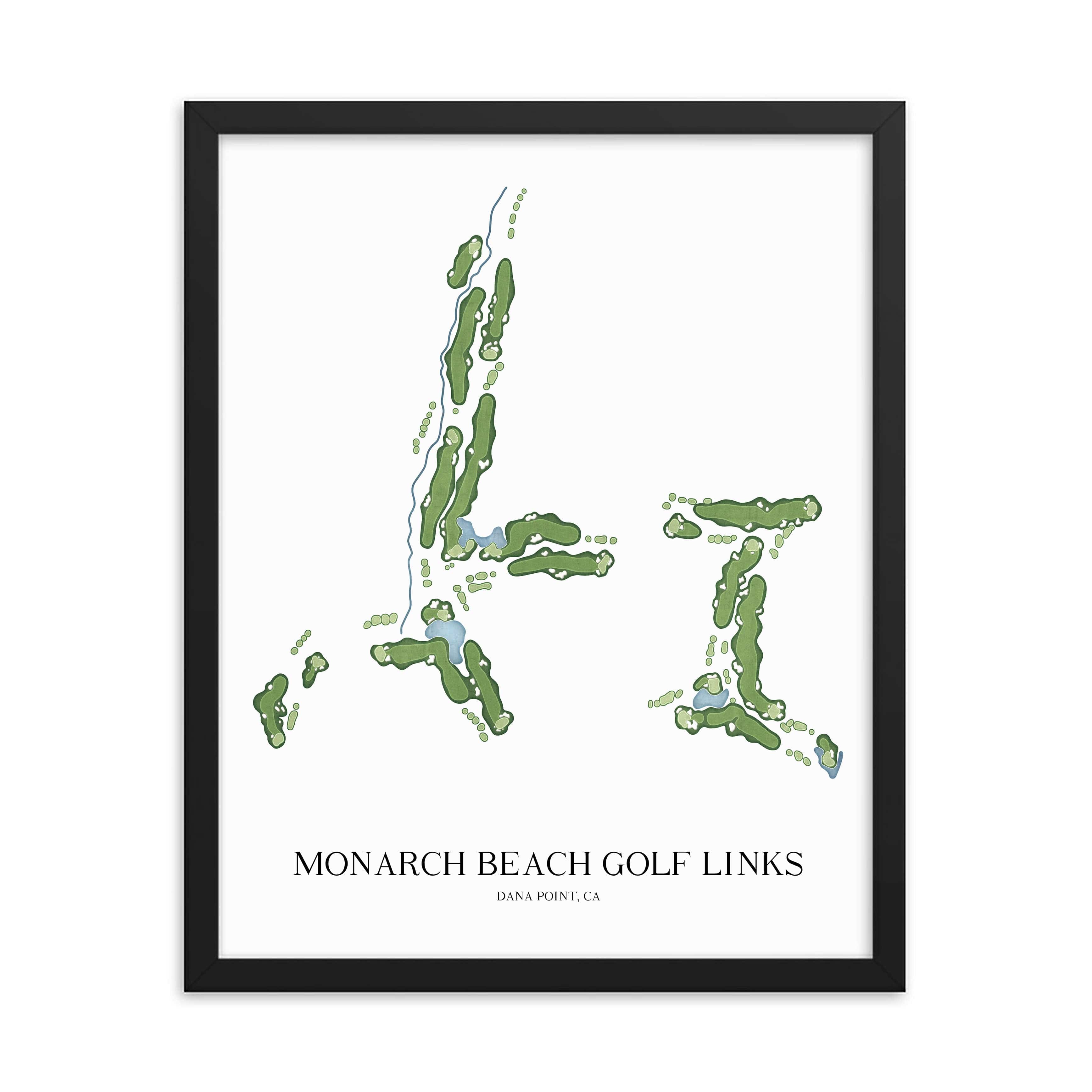 The 19th Hole Golf Shop - Golf Course Prints -  Monarch Beach Golf Links Golf Course Map Golf Map