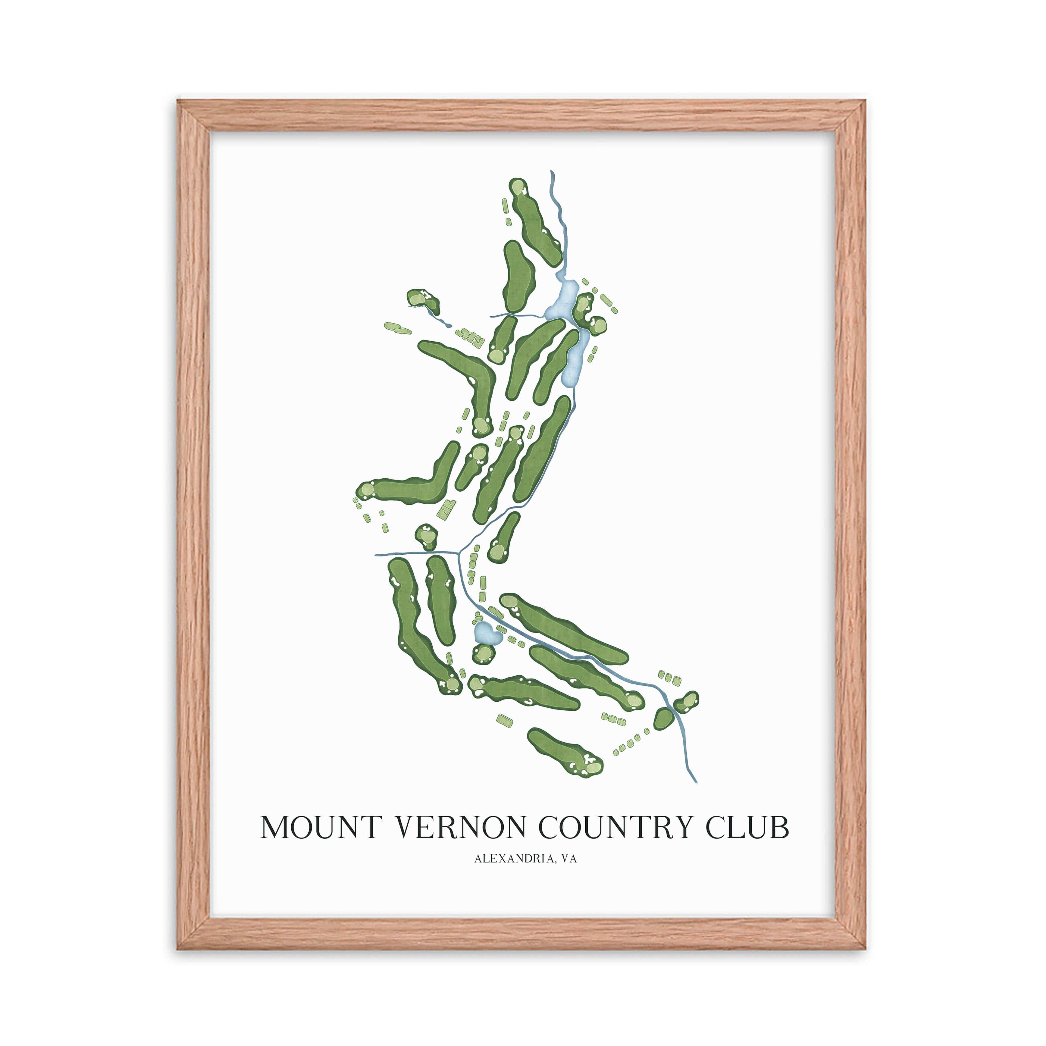 The 19th Hole Golf Shop - Golf Course Prints -  Mount Vernon Country Club Golf Course Map Golf Map