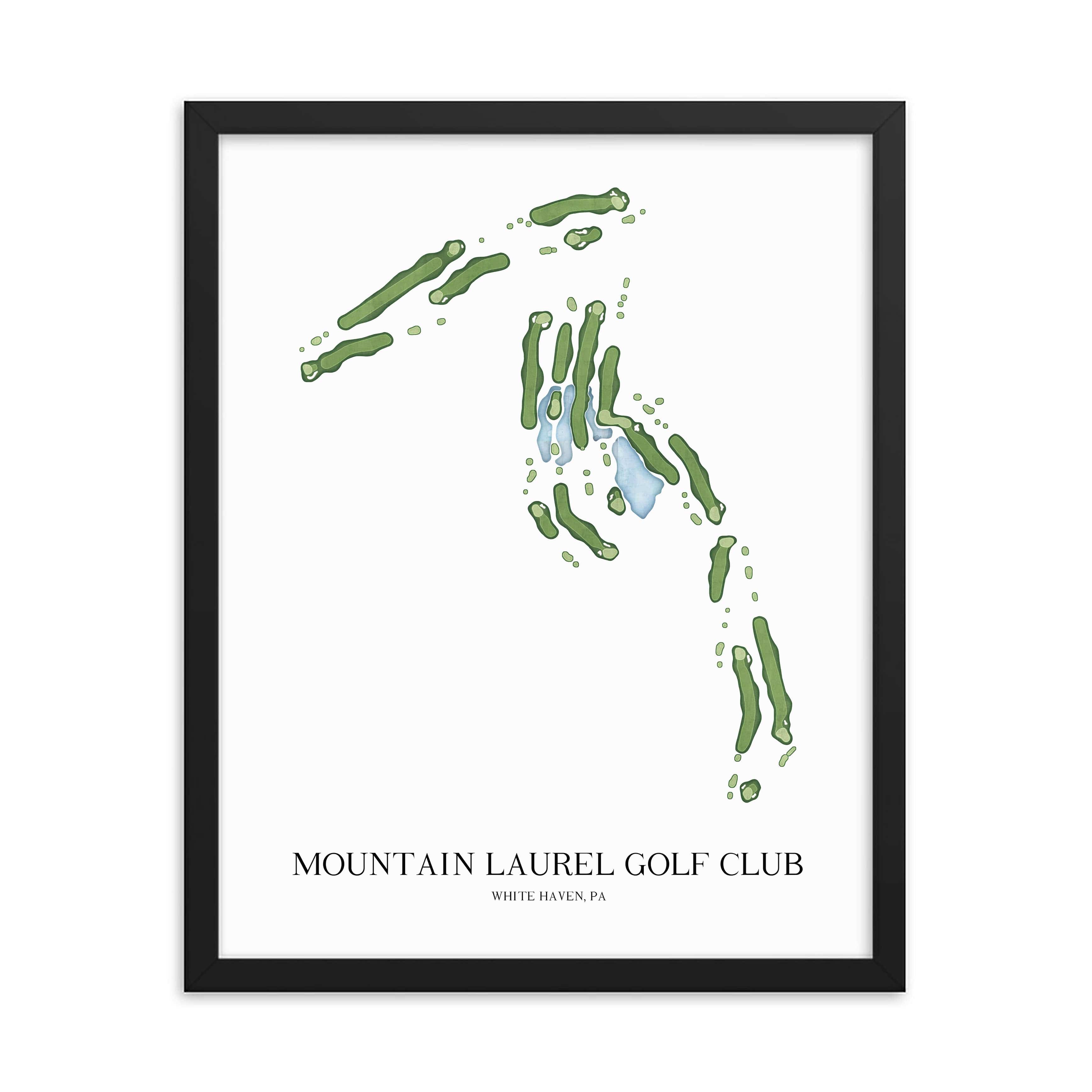 The 19th Hole Golf Shop - Golf Course Prints -  Mountain Laurel Golf Club Golf Course Map Golf Map