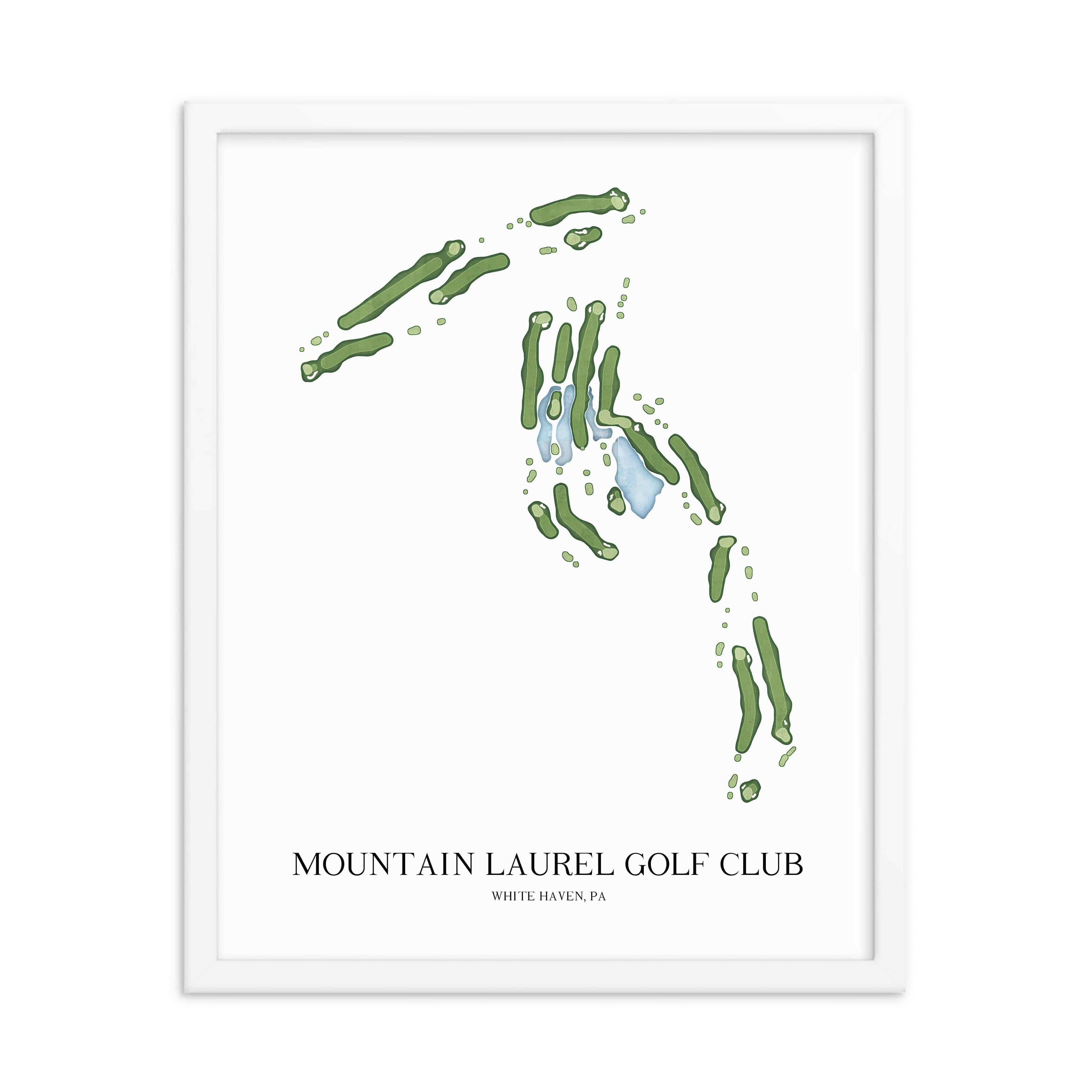 The 19th Hole Golf Shop - Golf Course Prints -  Mountain Laurel Golf Club Golf Course Map Golf Map