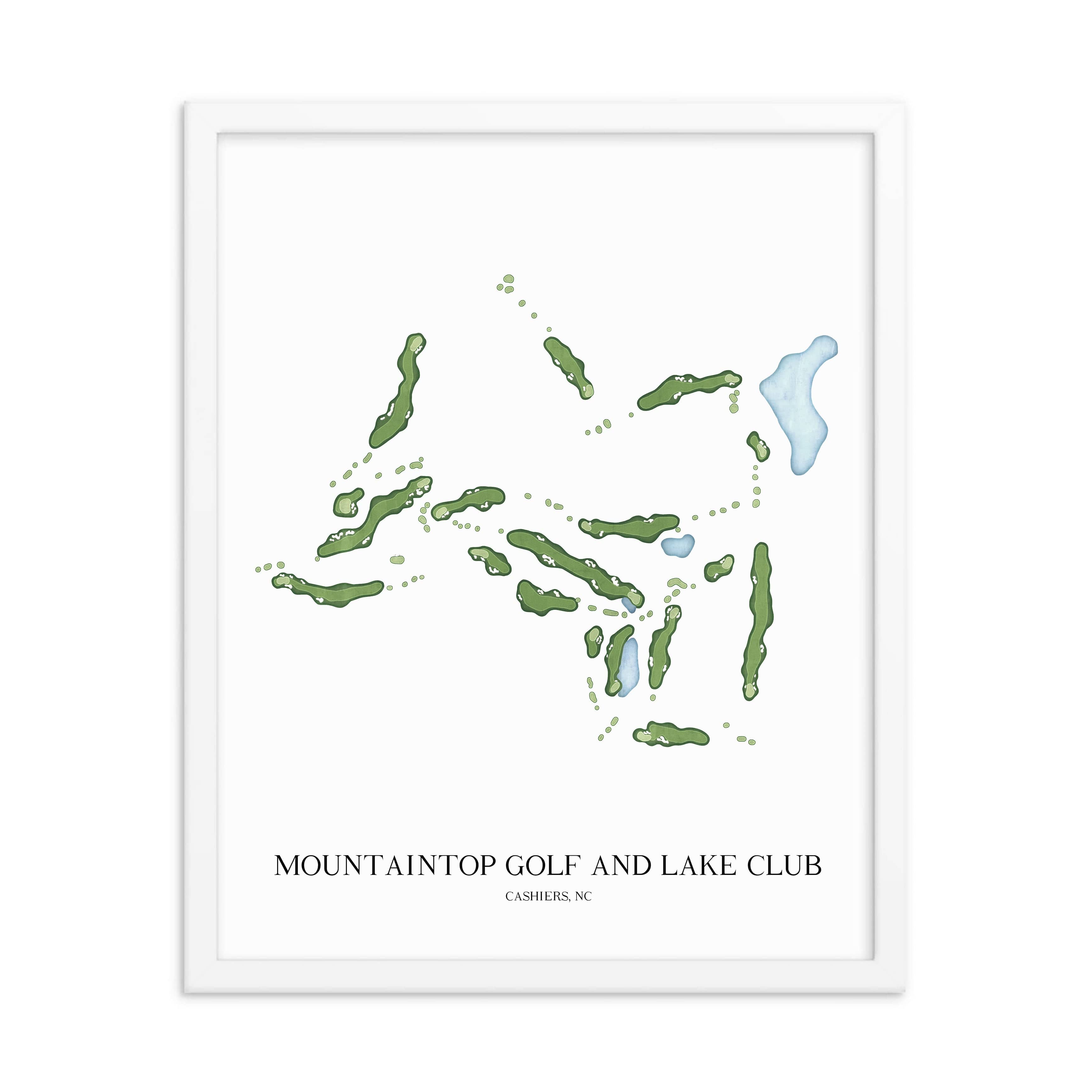 The 19th Hole Golf Shop - Golf Course Prints -  Mountaintop Golf and Lake Club Golf Course Map Golf Map