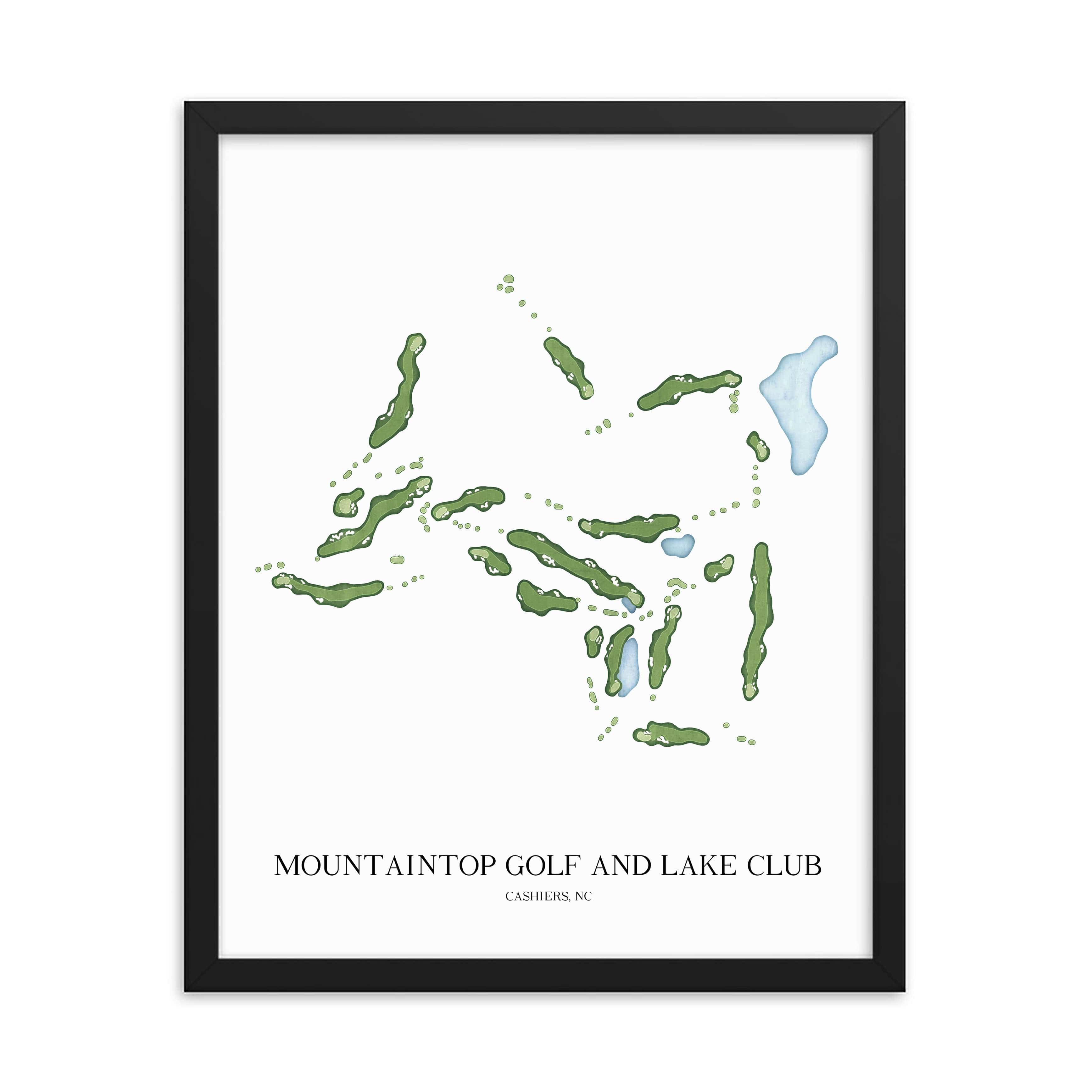 The 19th Hole Golf Shop - Golf Course Prints -  Mountaintop Golf and Lake Club Golf Course Map Golf Map