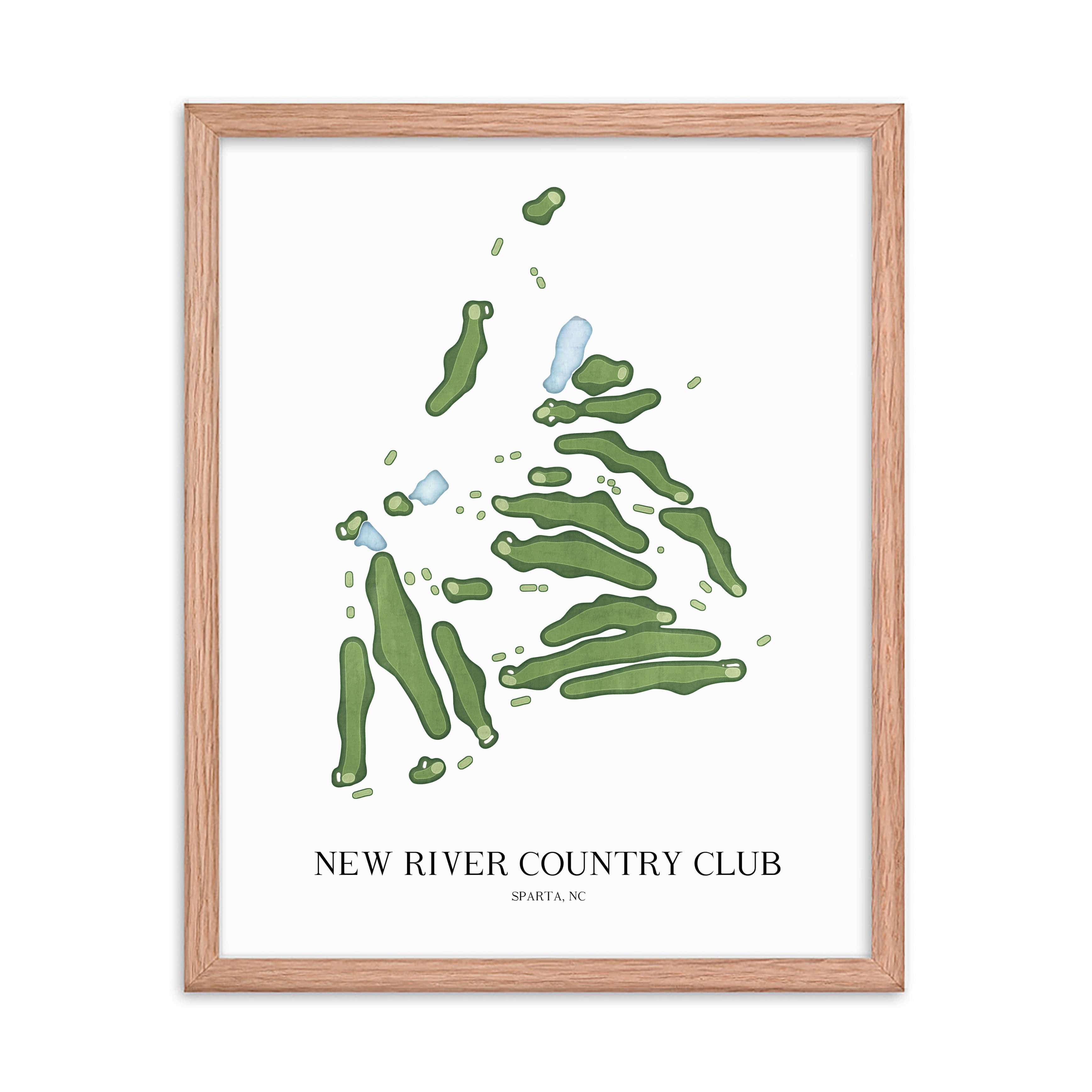 The 19th Hole Golf Shop - Golf Course Prints -  New River Country Club Golf Course Map
