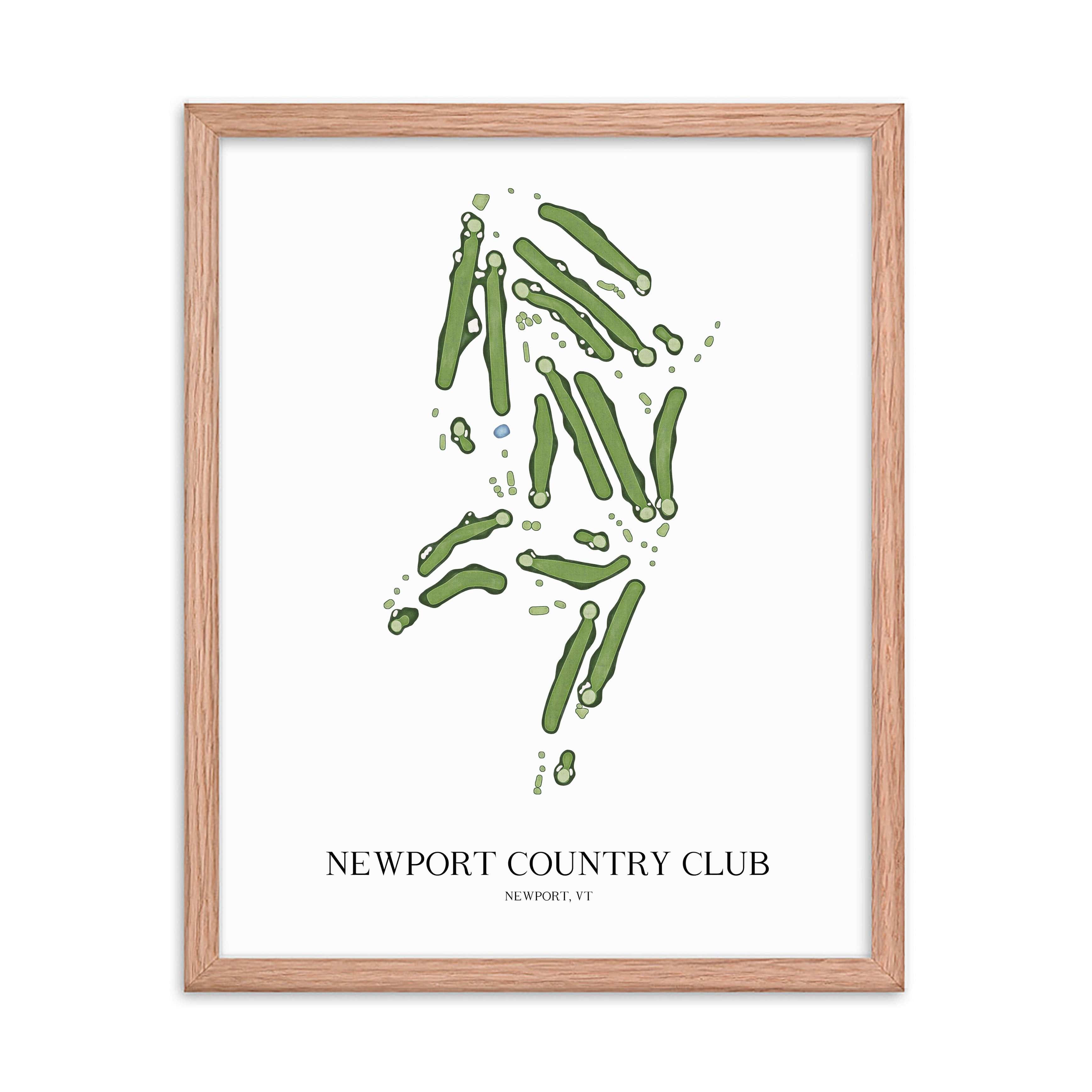 The 19th Hole Golf Shop - Golf Course Prints -  Newport Country Club Golf Course Map Golf Map