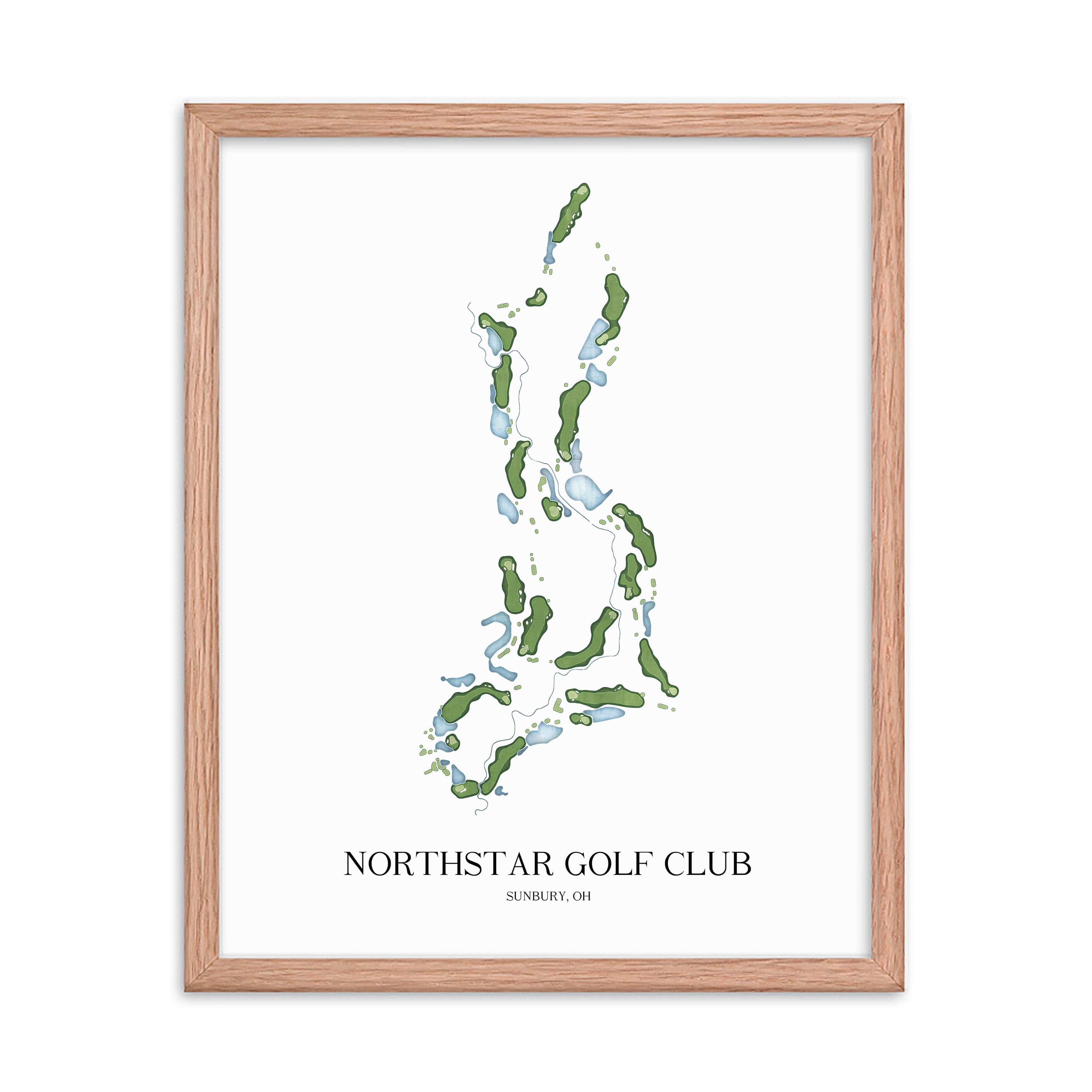 The 19th Hole Golf Shop - Golf Course Prints -  Northstar Golf Club Golf Course Map Golf Map