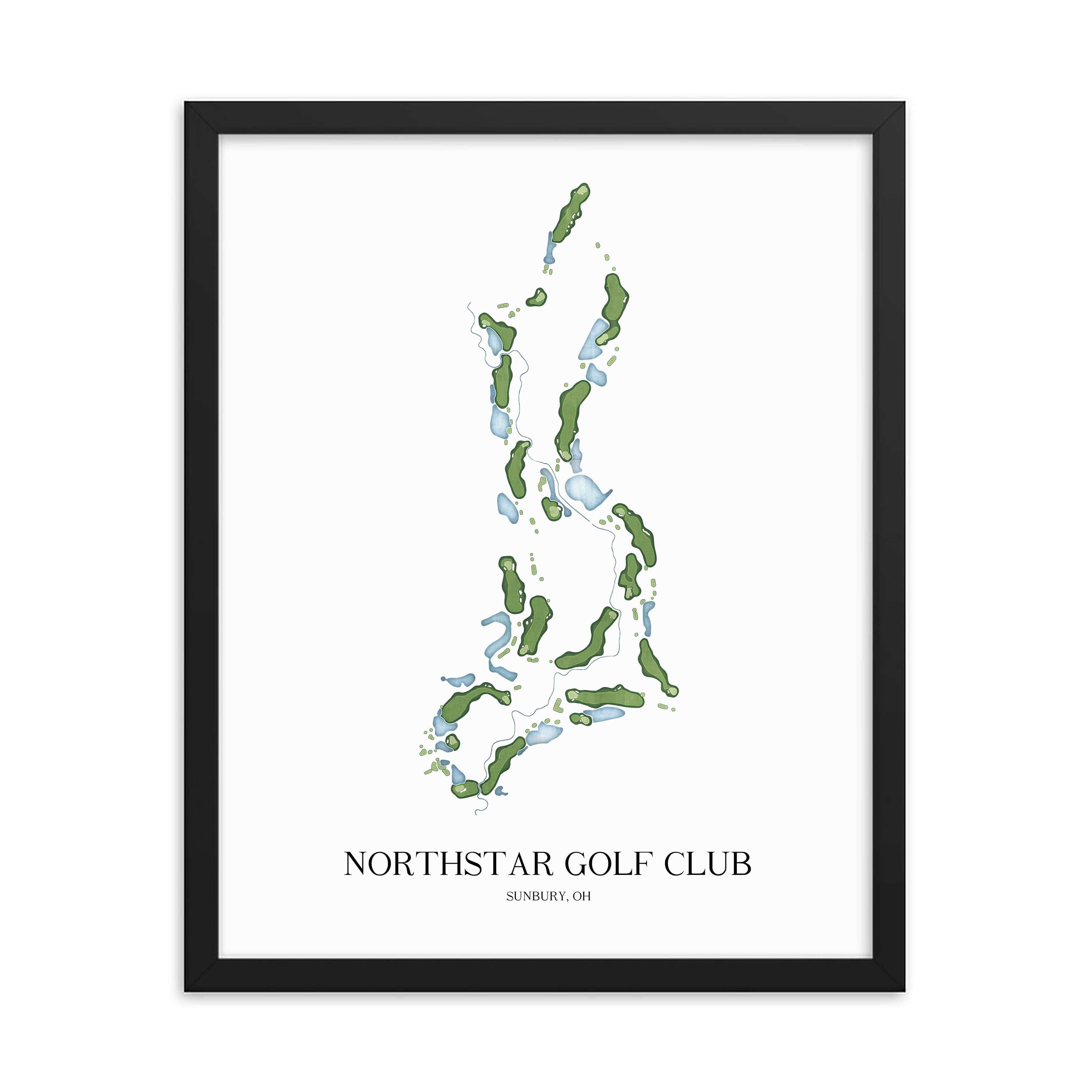 The 19th Hole Golf Shop - Golf Course Prints -  Northstar Golf Club Golf Course Map Golf Map