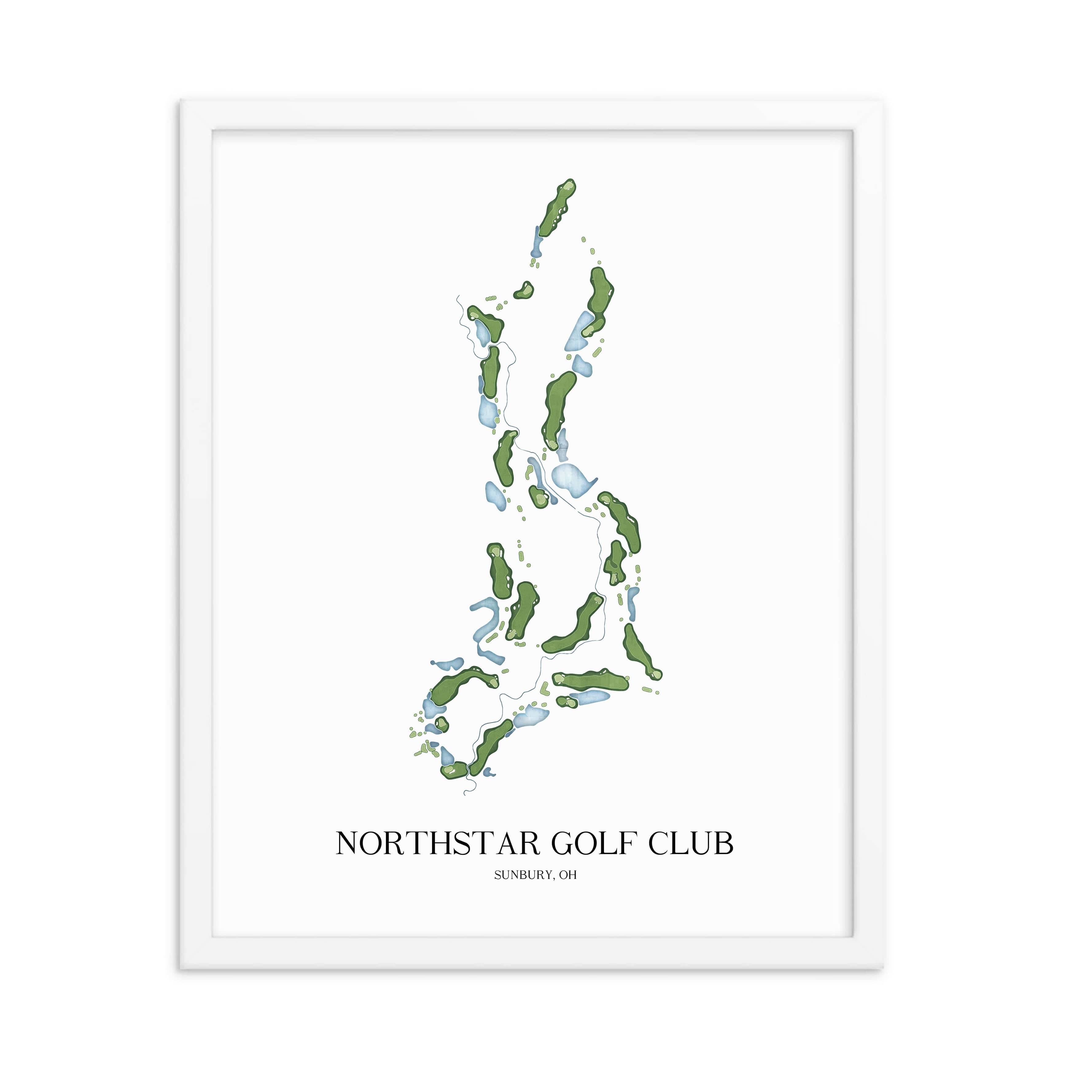 The 19th Hole Golf Shop - Golf Course Prints -  Northstar Golf Club Golf Course Map Golf Map