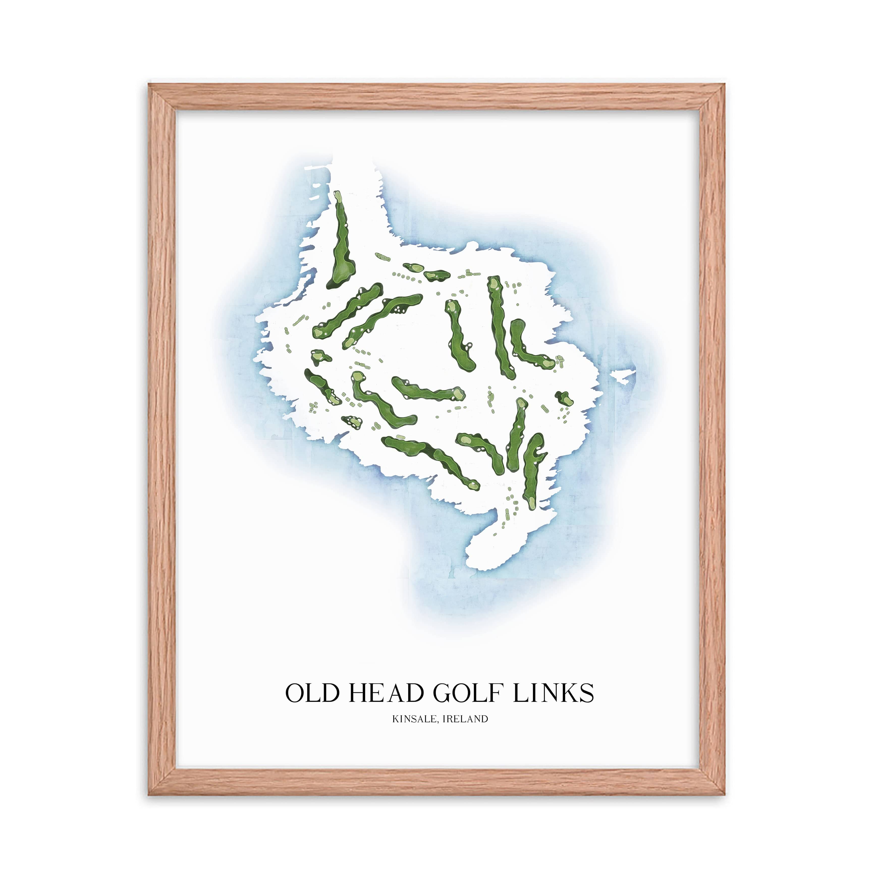 The 19th Hole Golf Shop - Golf Course Prints -  Old Head Golf Links Golf Course Map