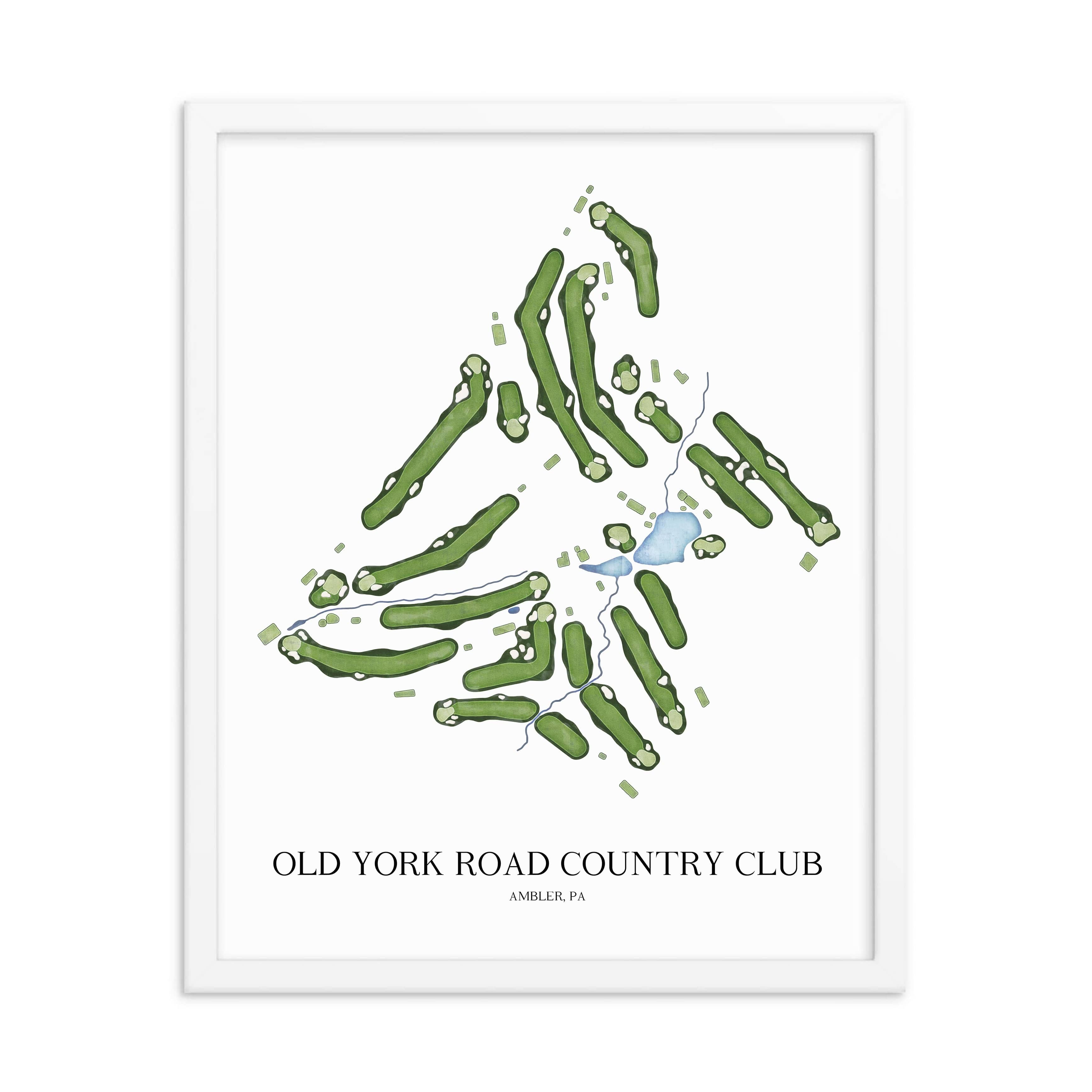 The 19th Hole Golf Shop - Golf Course Prints -  Old York Road Country Club Golf Course Map