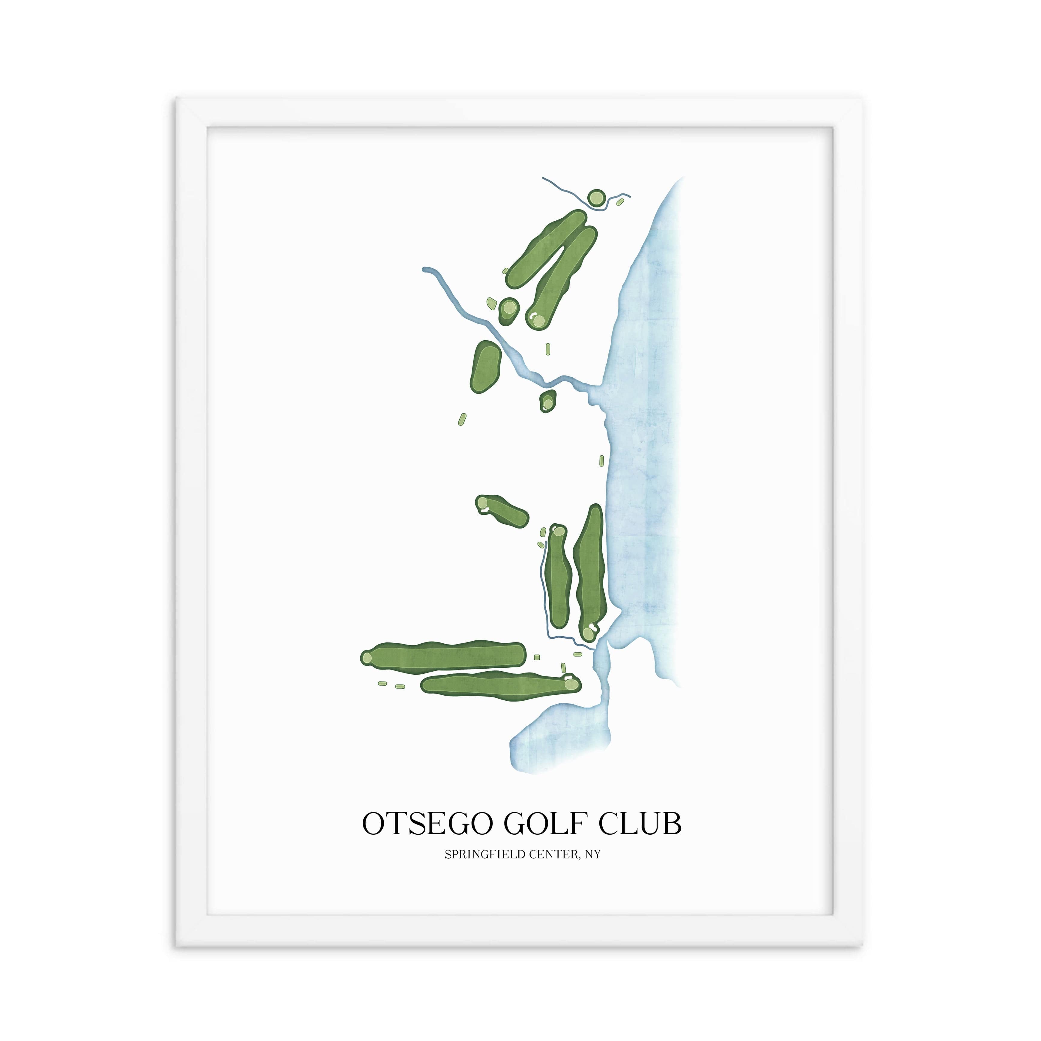 The 19th Hole Golf Shop - Golf Course Prints -  Otsego Golf Club Golf Course Map Golf Map