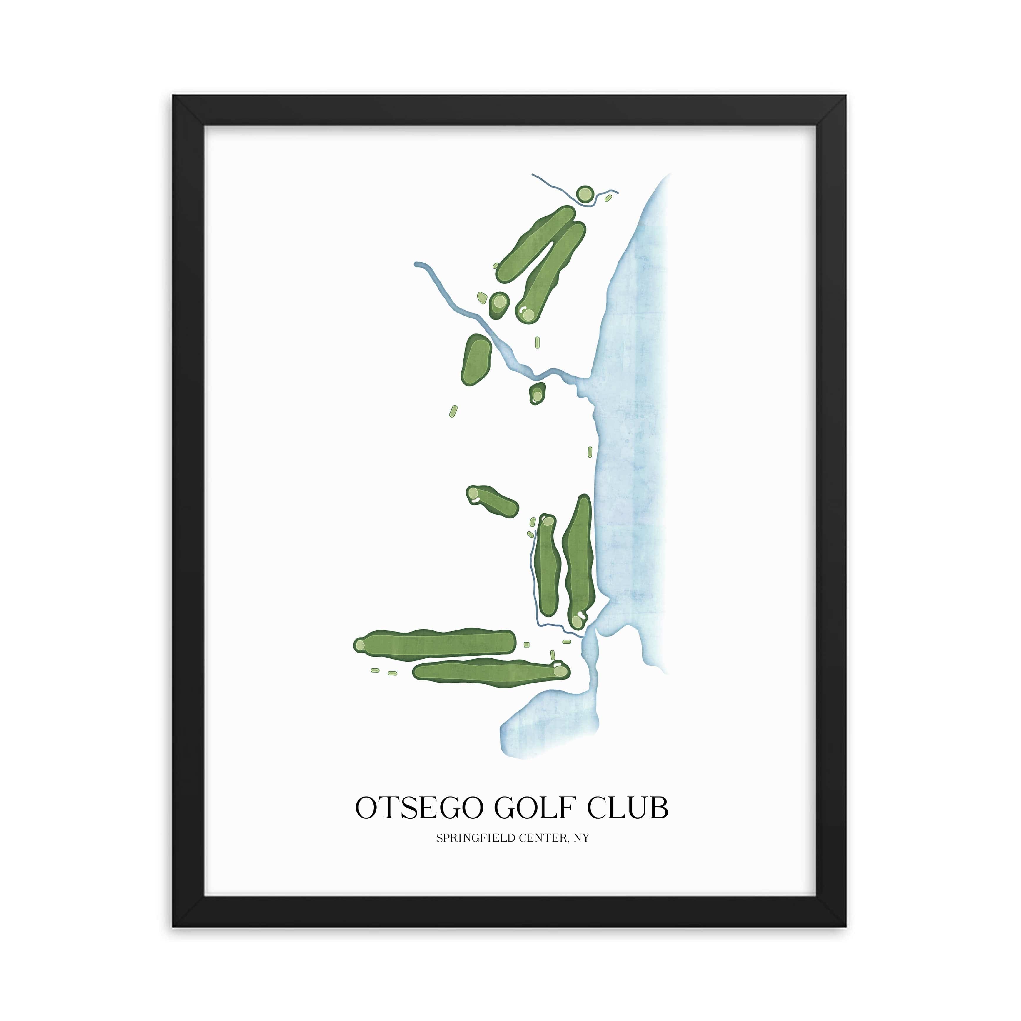 The 19th Hole Golf Shop - Golf Course Prints -  Otsego Golf Club Golf Course Map Golf Map