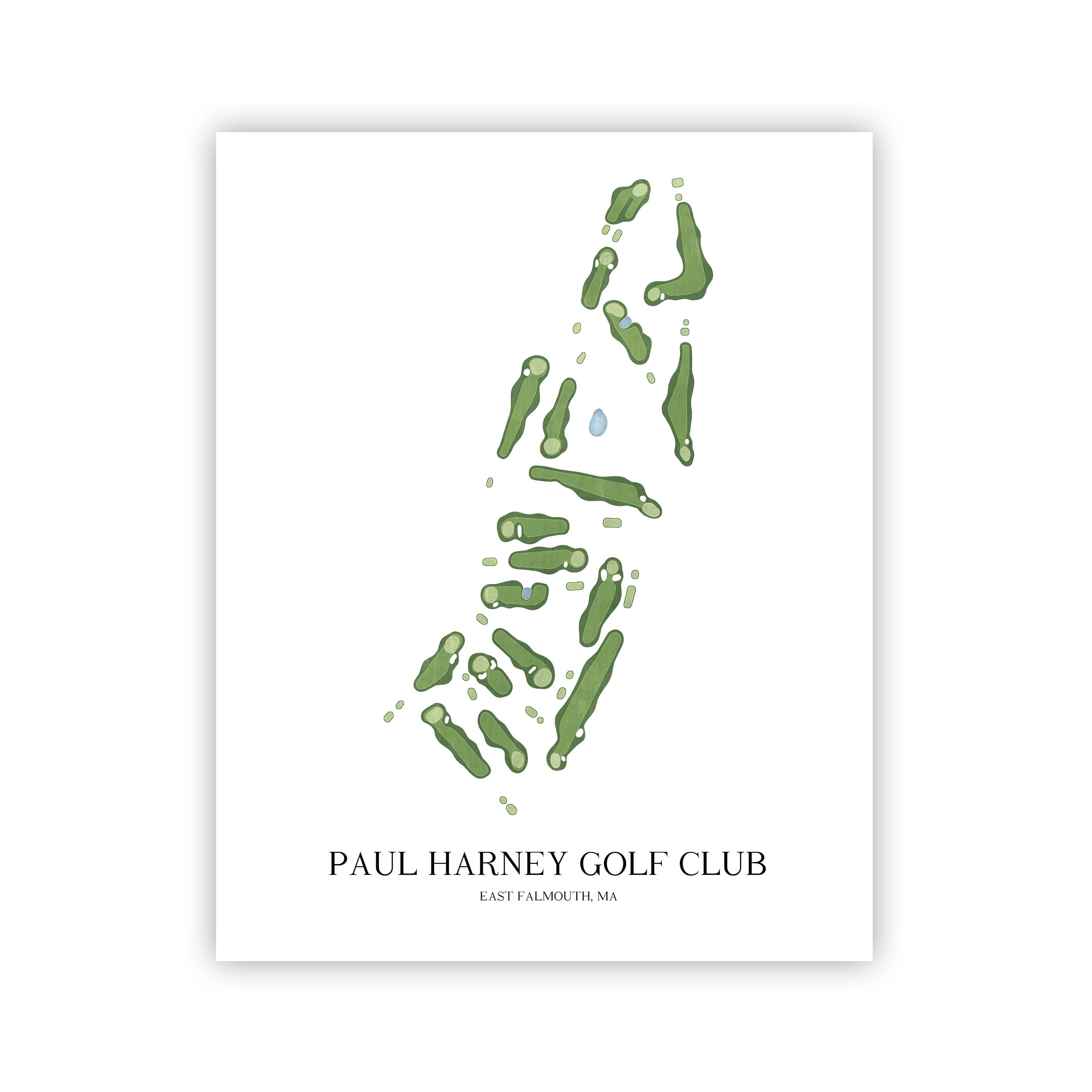 The 19th Hole Golf Shop - Golf Course Prints -  Paul Harney Golf Club Golf Course Map Golf Map