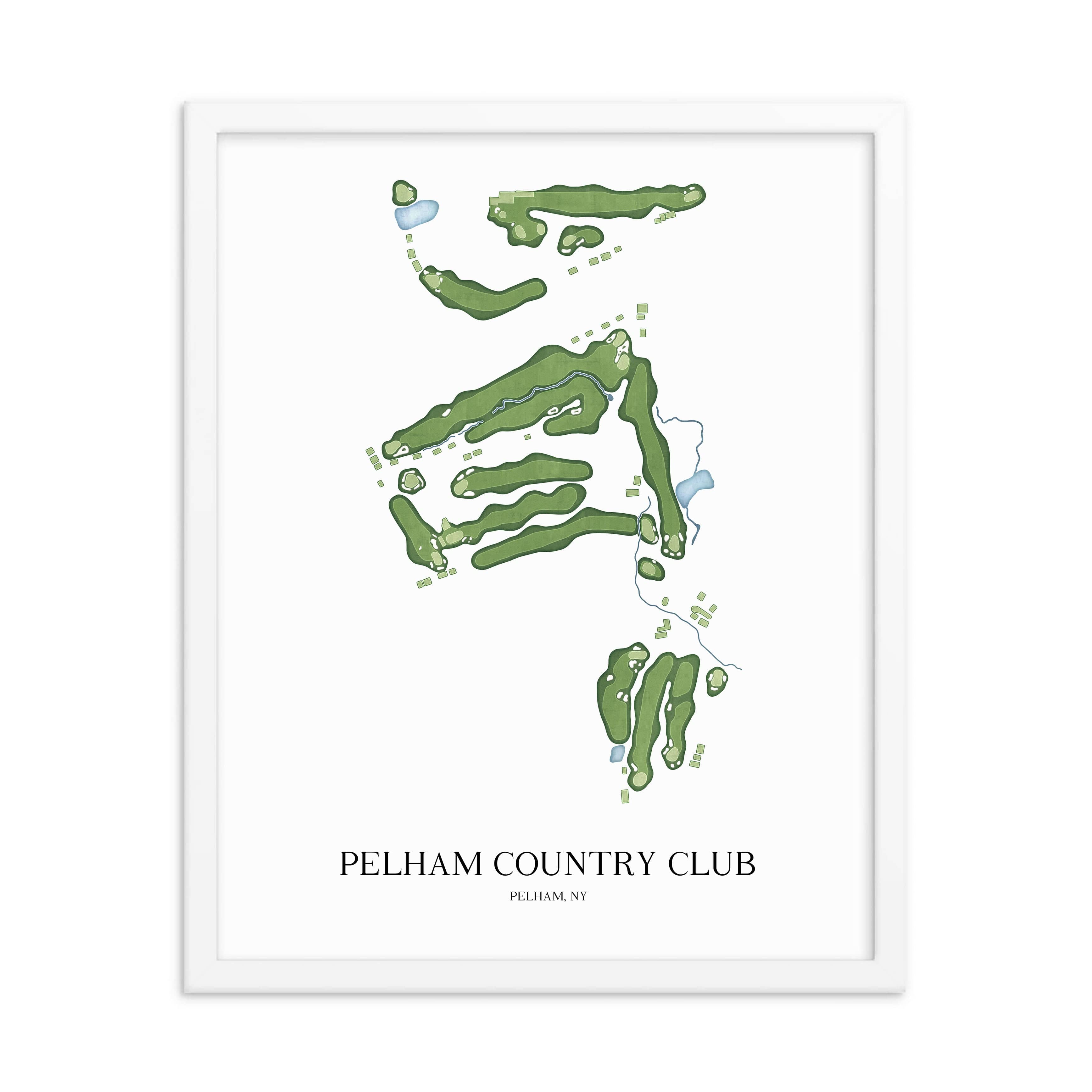 The 19th Hole Golf Shop - Golf Course Prints -  Pelham Country Club Golf Course Map