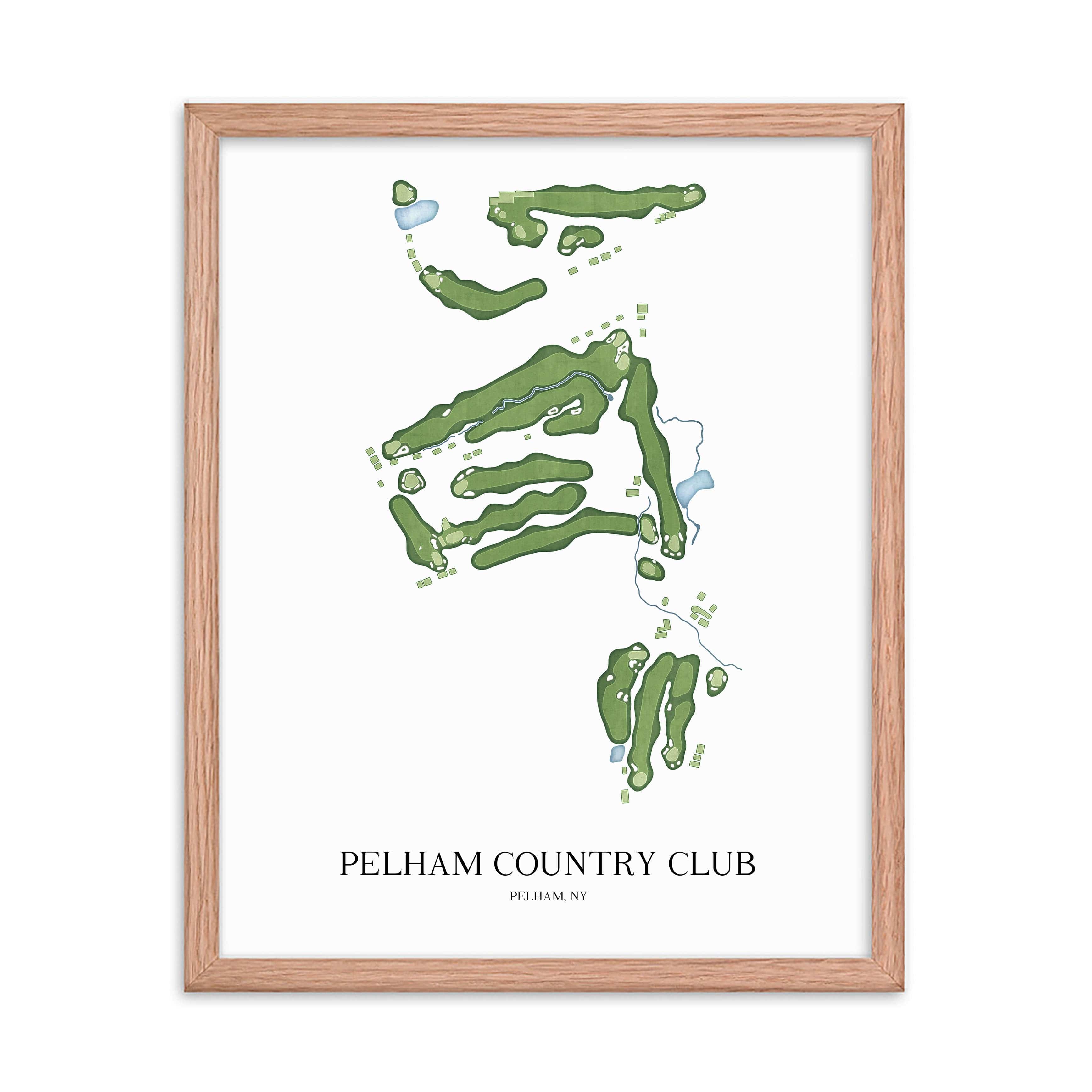 The 19th Hole Golf Shop - Golf Course Prints -  Pelham Country Club Golf Course Map