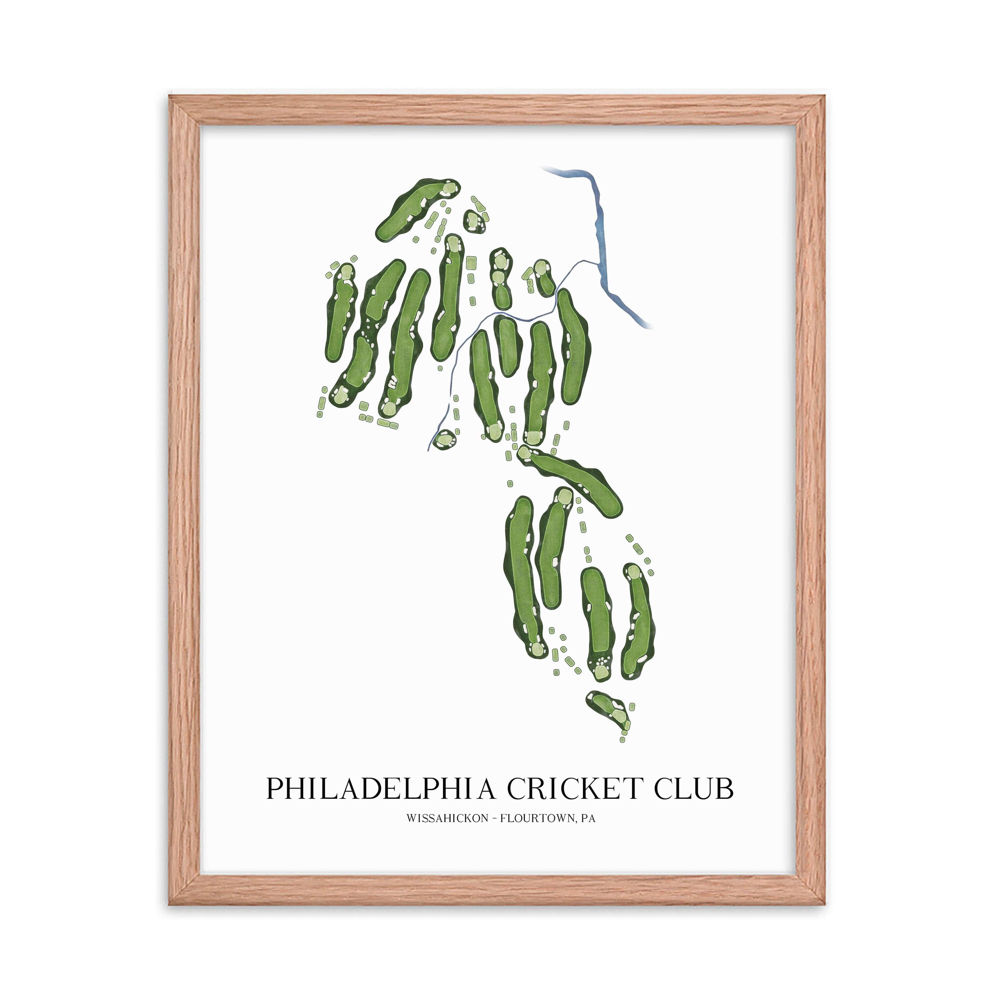 The 19th Hole Golf Shop - Golf Course Prints -  Philadelphia Cricket Club - Wissahickon Golf Course Map Golf Map