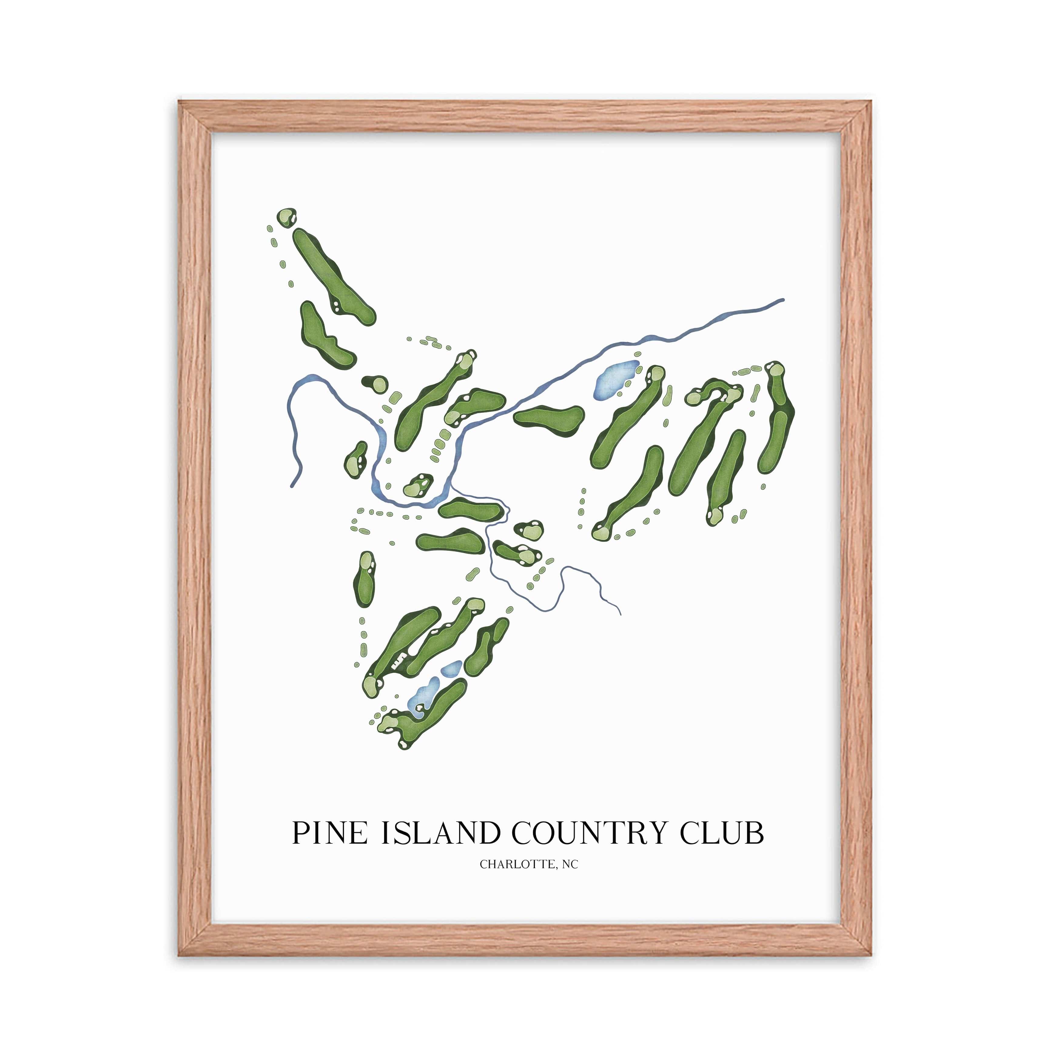 The 19th Hole Golf Shop - Golf Course Prints -  Pine Island Country Club Golf Course Map Golf Map