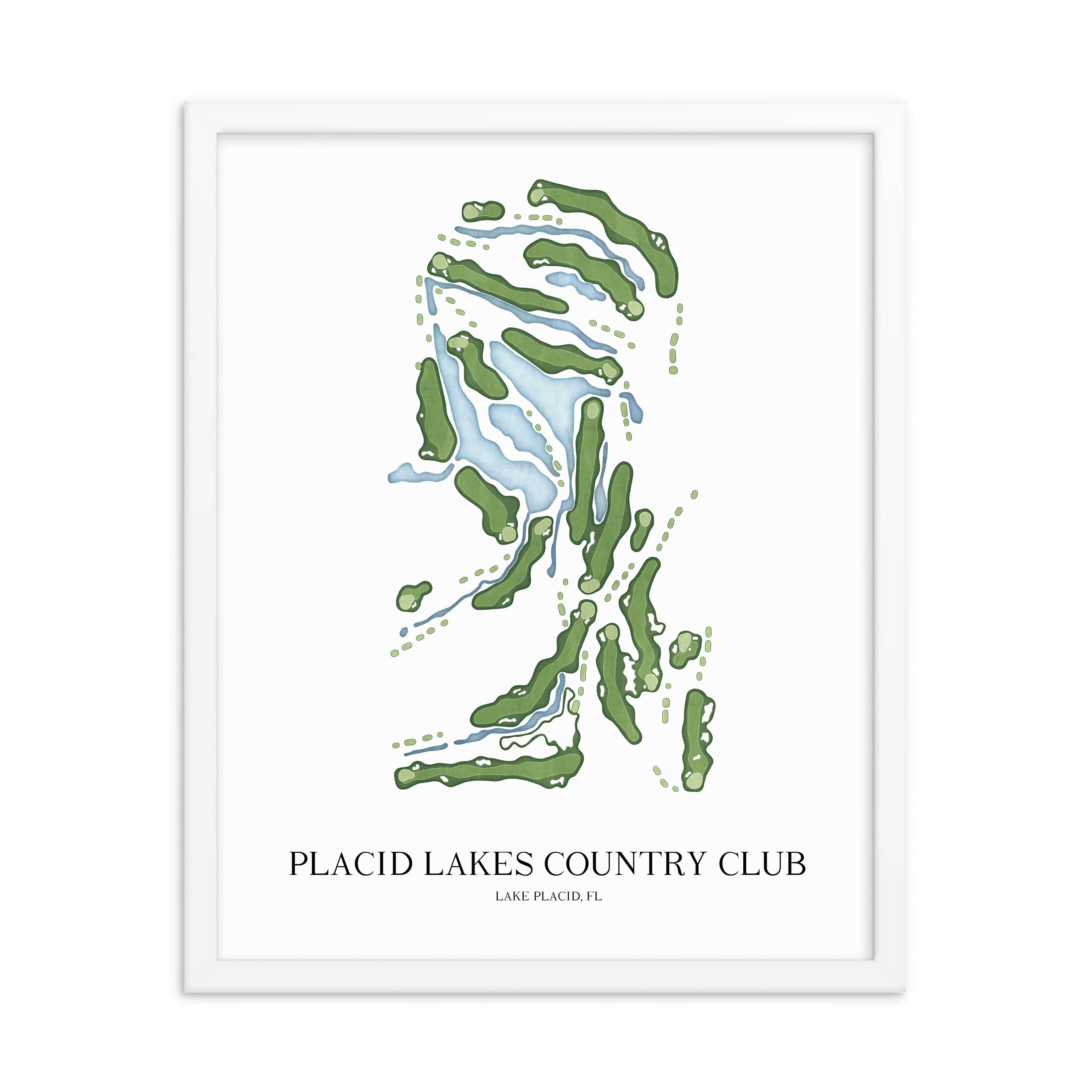 The 19th Hole Golf Shop - Golf Course Prints -  Placid Lakes Country Club Golf Course Map
