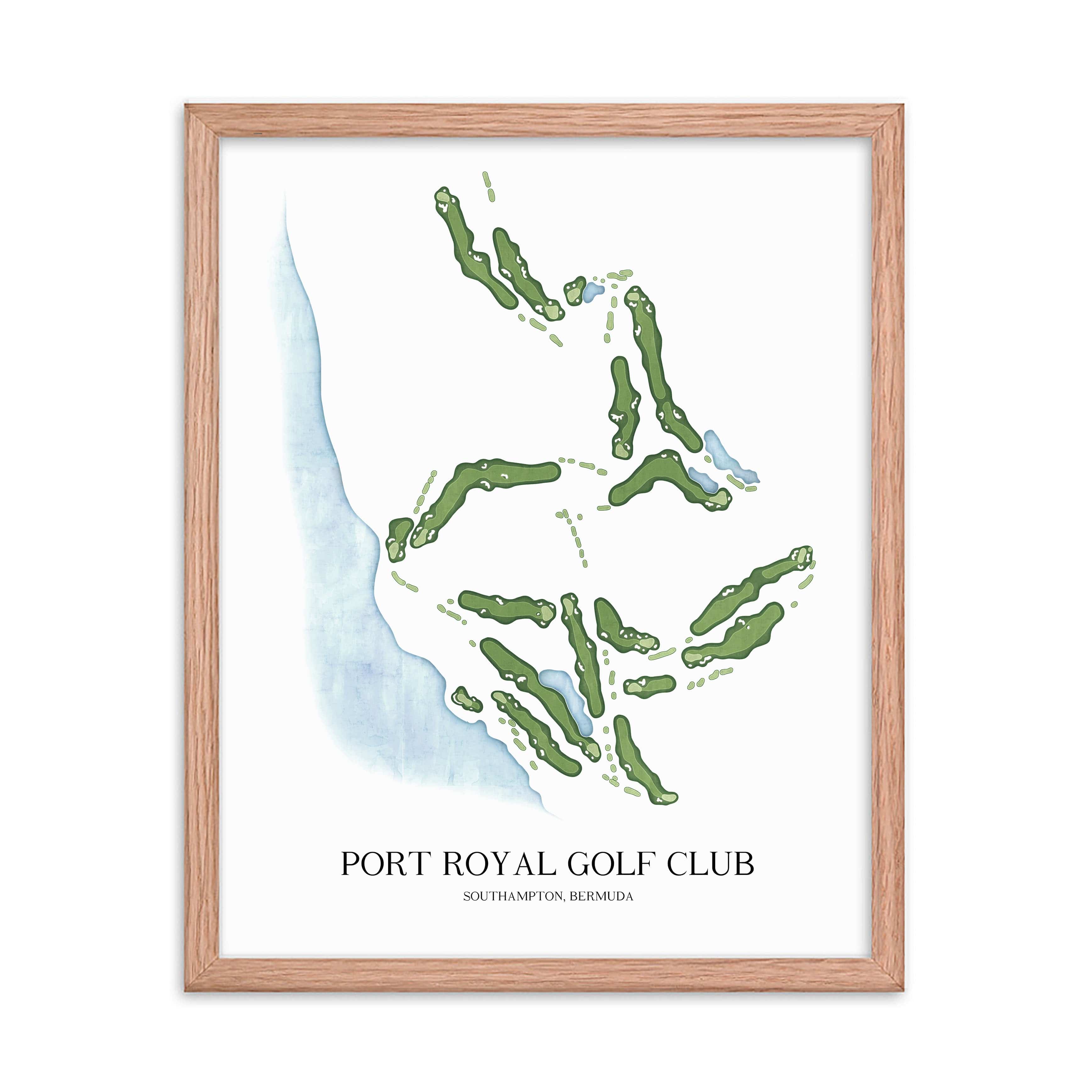 The 19th Hole Golf Shop - Golf Course Prints -  Port Royal Golf Club Golf Course Map Golf Map