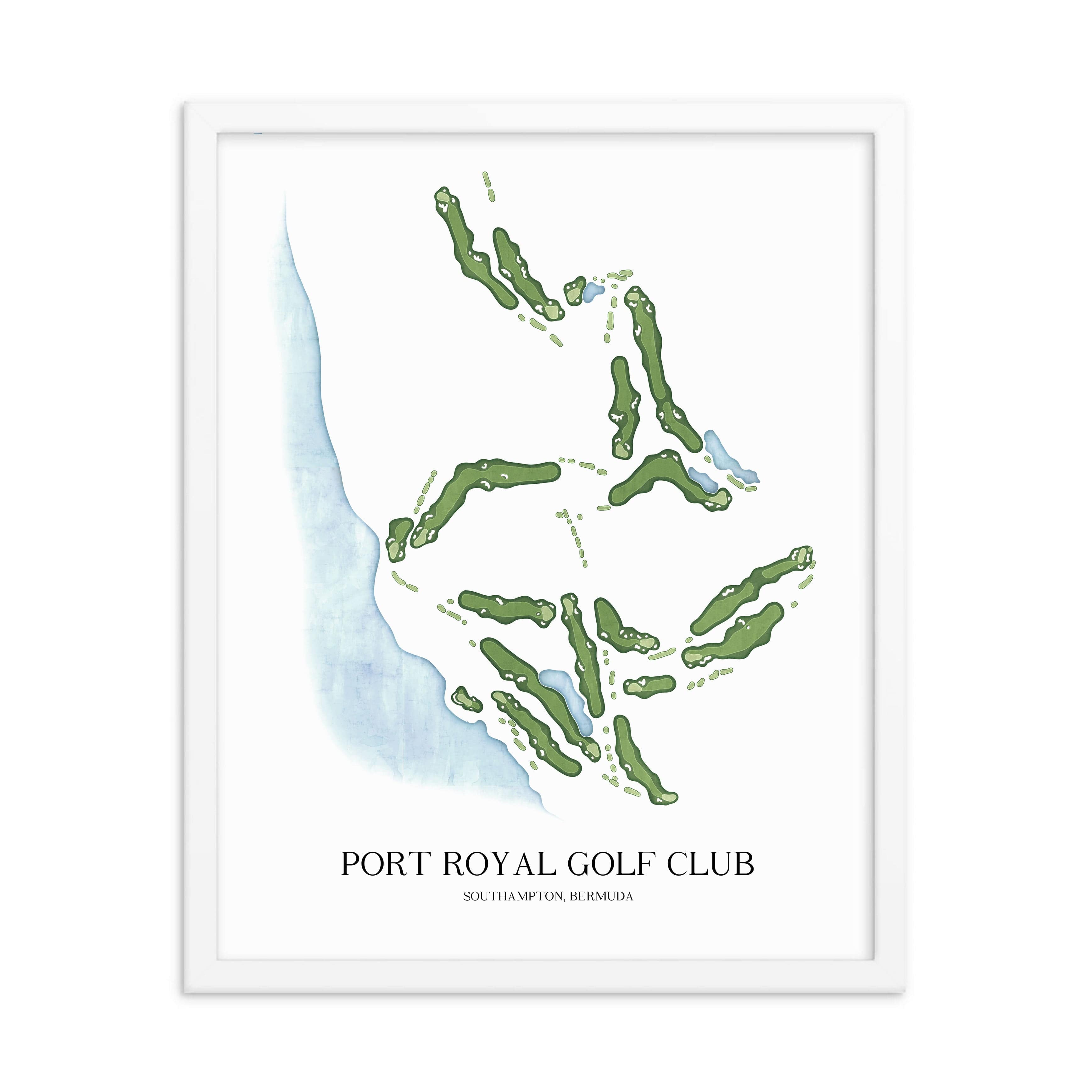 The 19th Hole Golf Shop - Golf Course Prints -  Port Royal Golf Club Golf Course Map Golf Map