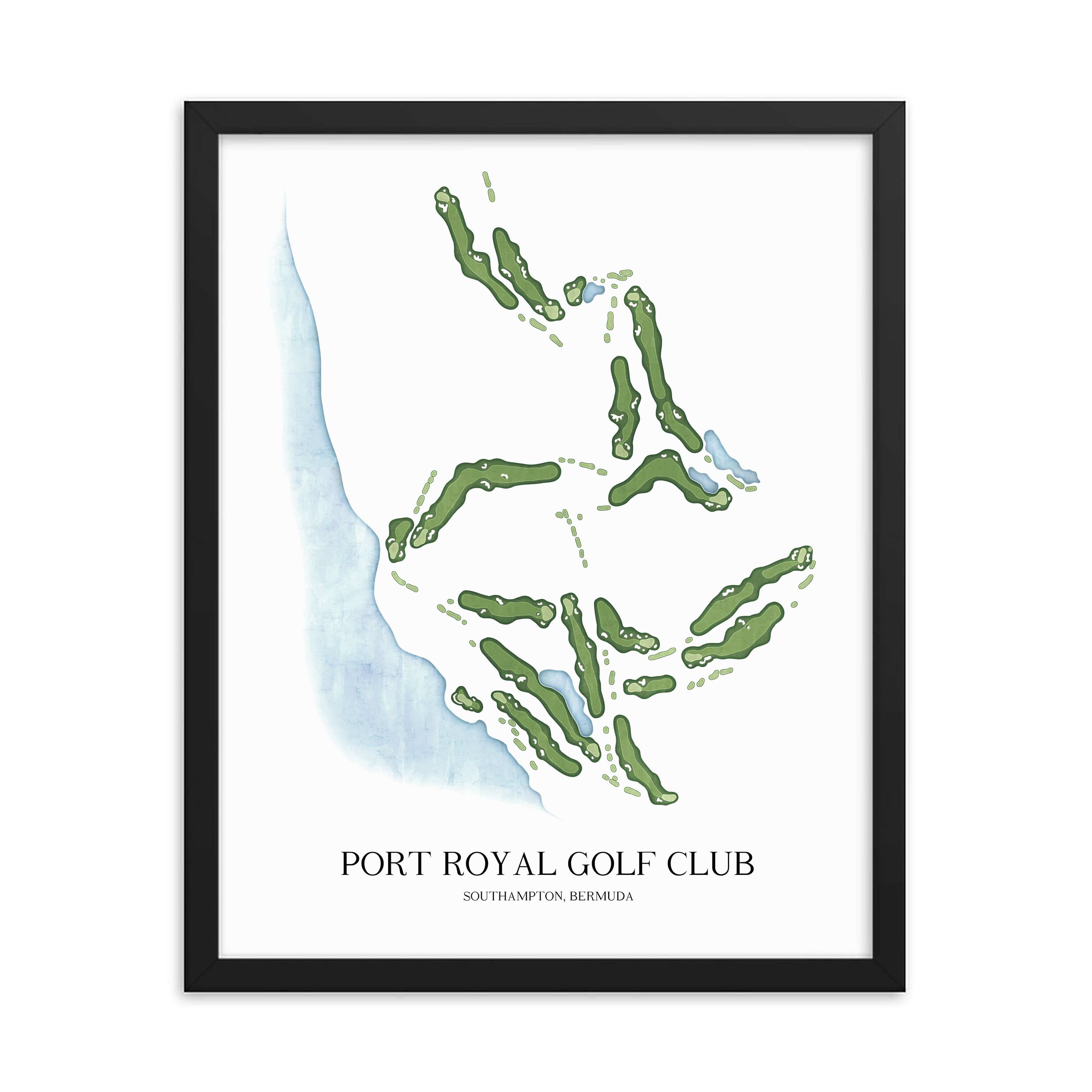 The 19th Hole Golf Shop - Golf Course Prints -  Port Royal Golf Club Golf Course Map Golf Map