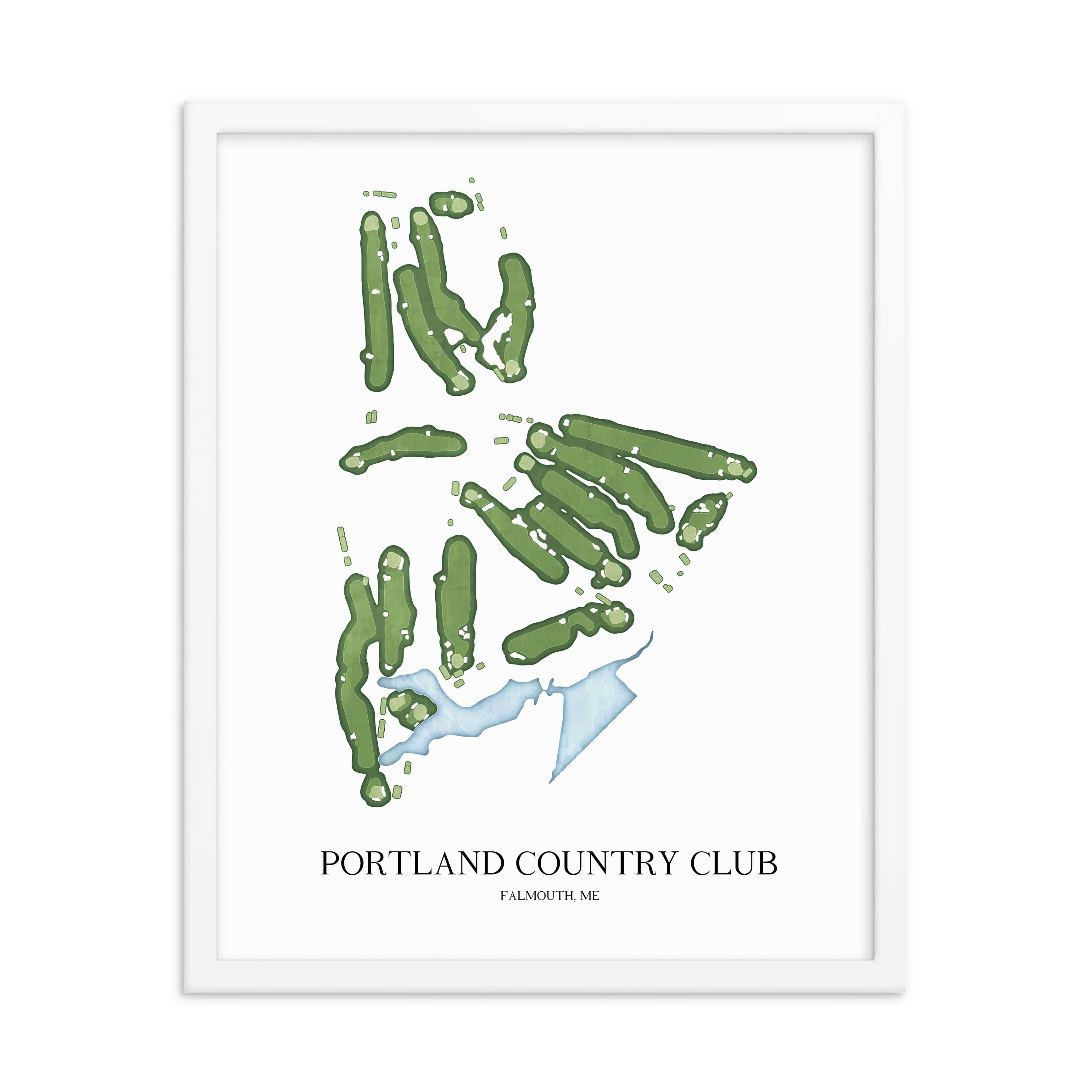 The 19th Hole Golf Shop - Golf Course Prints -  Portland Country Club Golf Course Map Golf Map