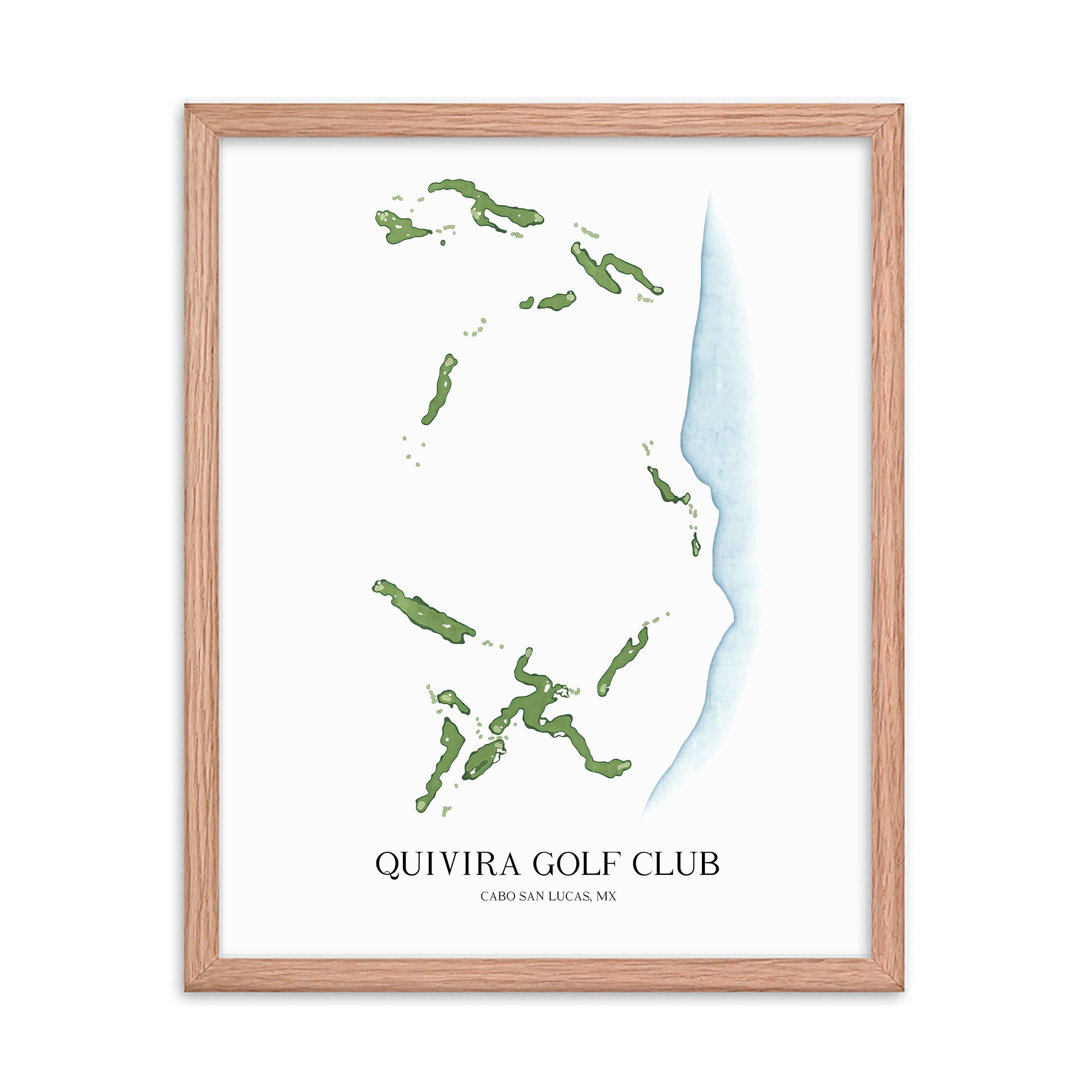The 19th Hole Golf Shop - Golf Course Prints -  Quivira Golf Club - Cabo San Lucas Golf Course Map