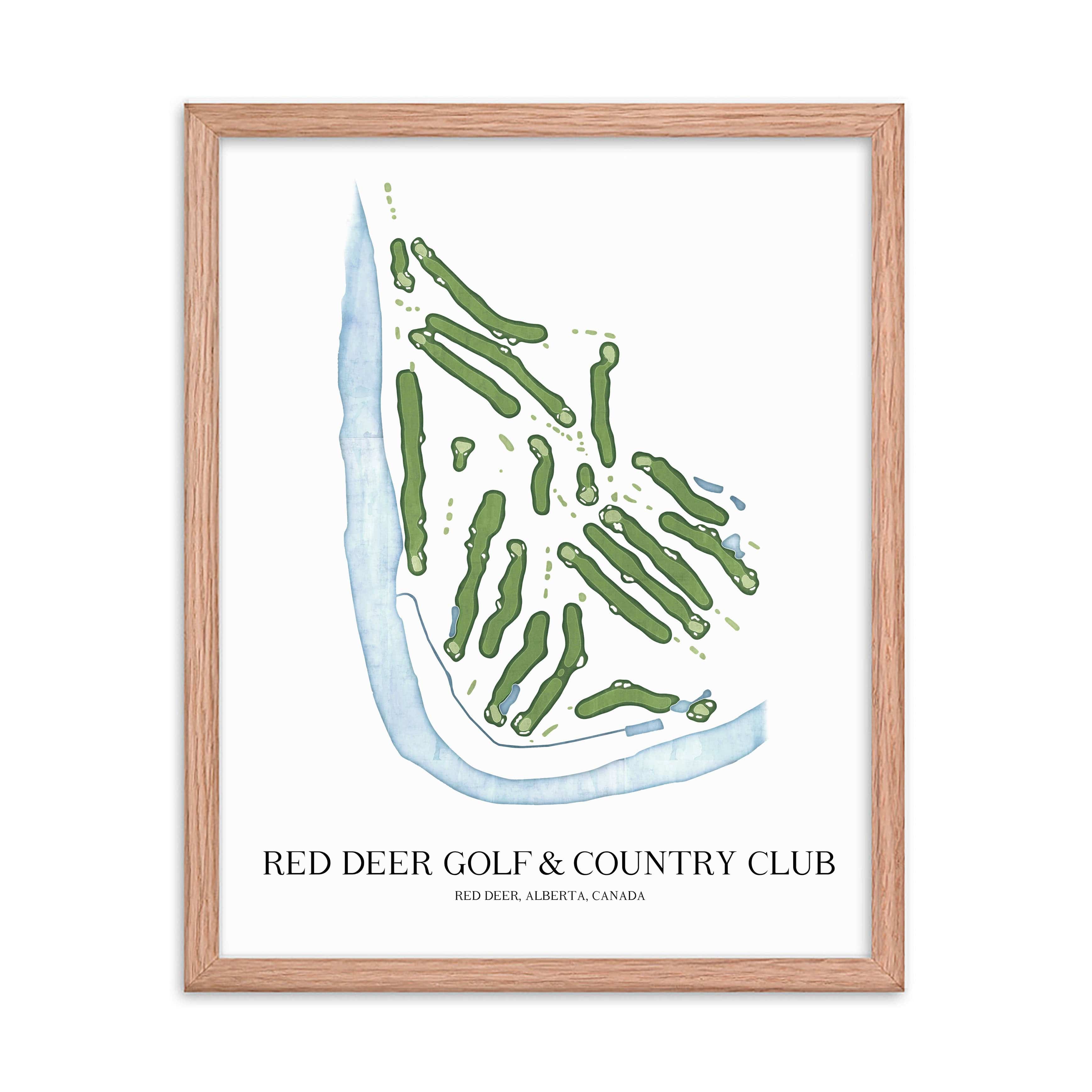 The 19th Hole Golf Shop - Golf Course Prints -  Red Deer Golf & Country Club Golf Course Map