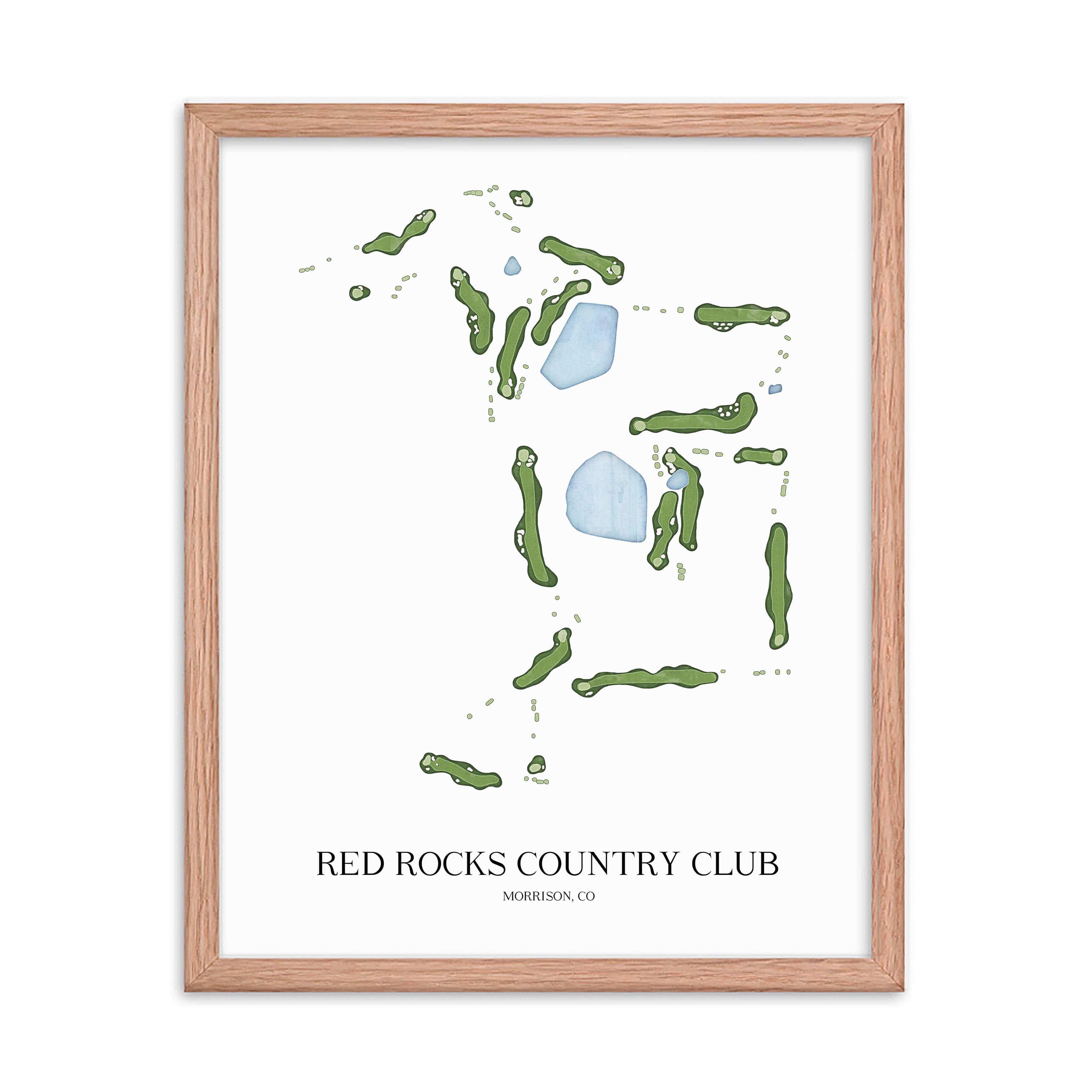 The 19th Hole Golf Shop - Golf Course Prints -  Red Rocks Country Club Golf Course Map Golf Map