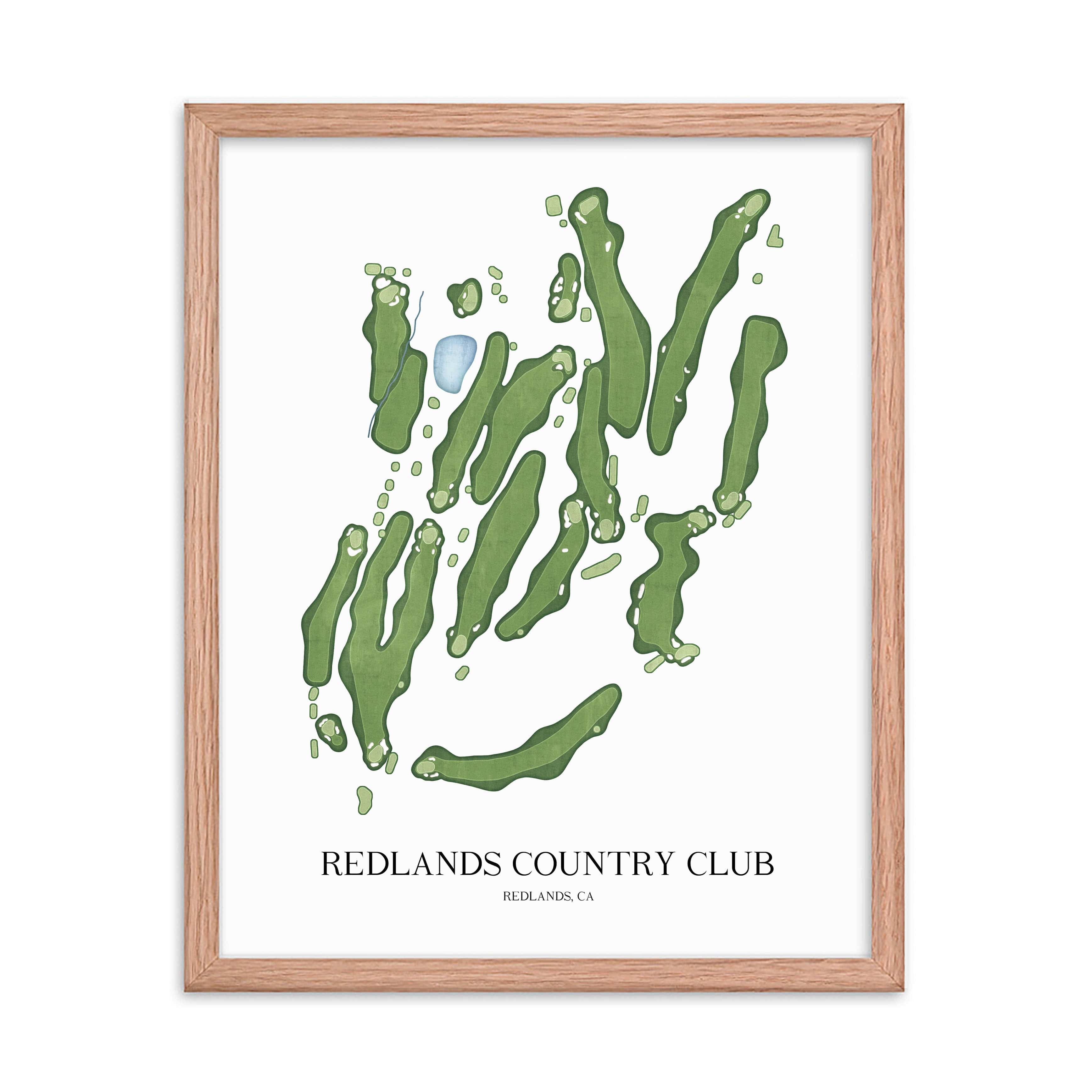 The 19th Hole Golf Shop - Golf Course Prints -  Redlands Country Club Golf Course Map Golf Map