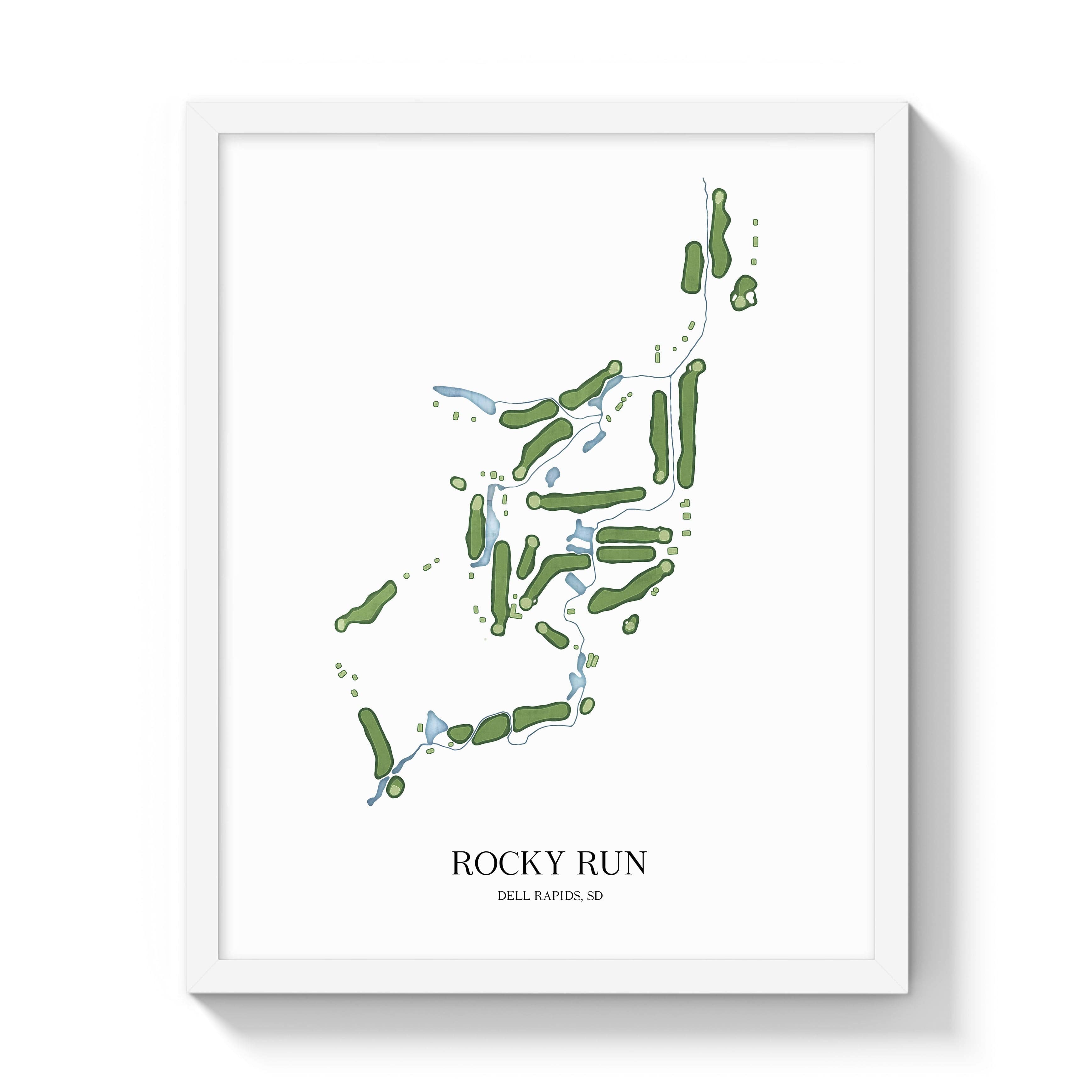 The 19th Hole Golf Shop - Golf Course Prints -  Rocky Run Golf Course Golf Course Map Golf Map