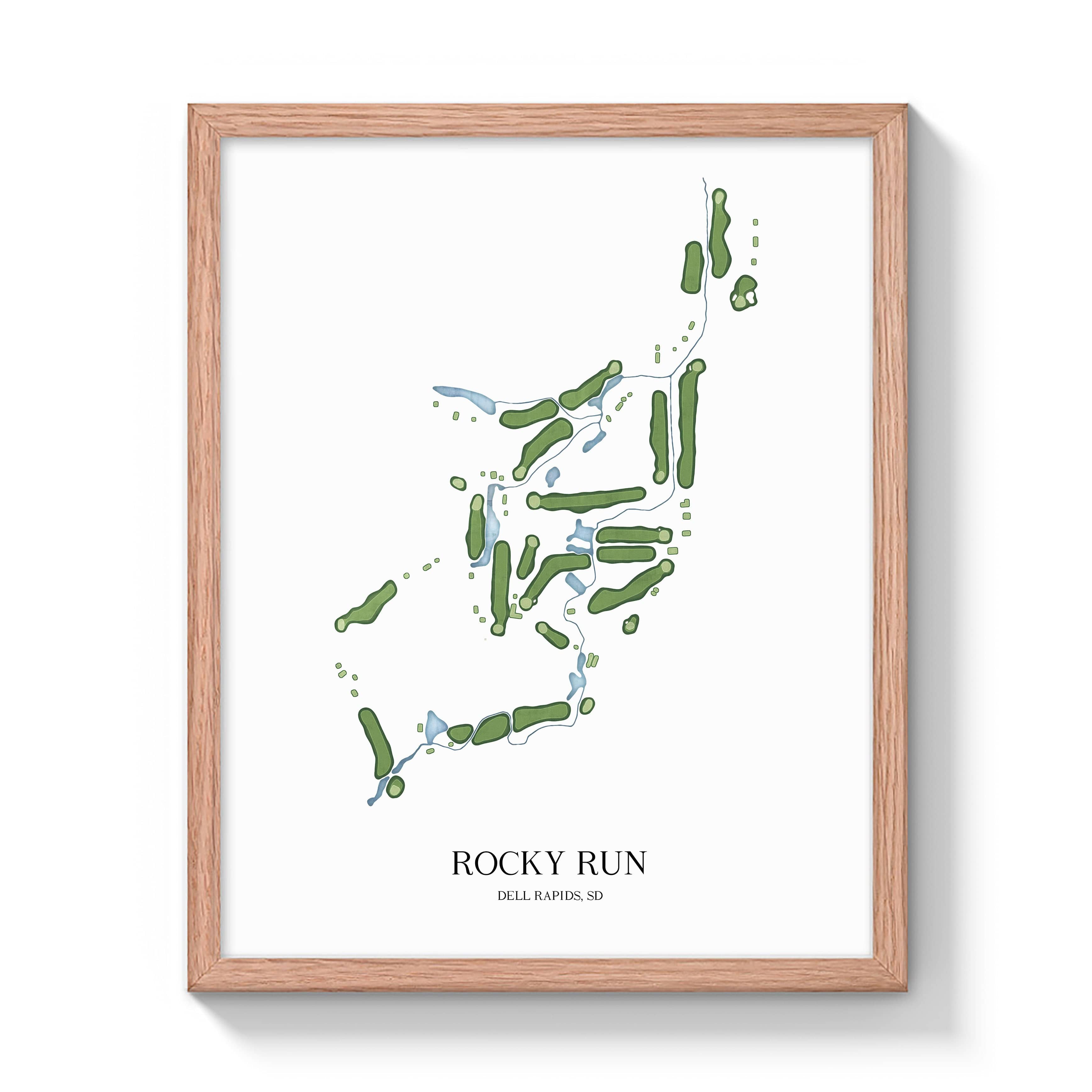 The 19th Hole Golf Shop - Golf Course Prints -  Rocky Run Golf Course Golf Course Map Golf Map