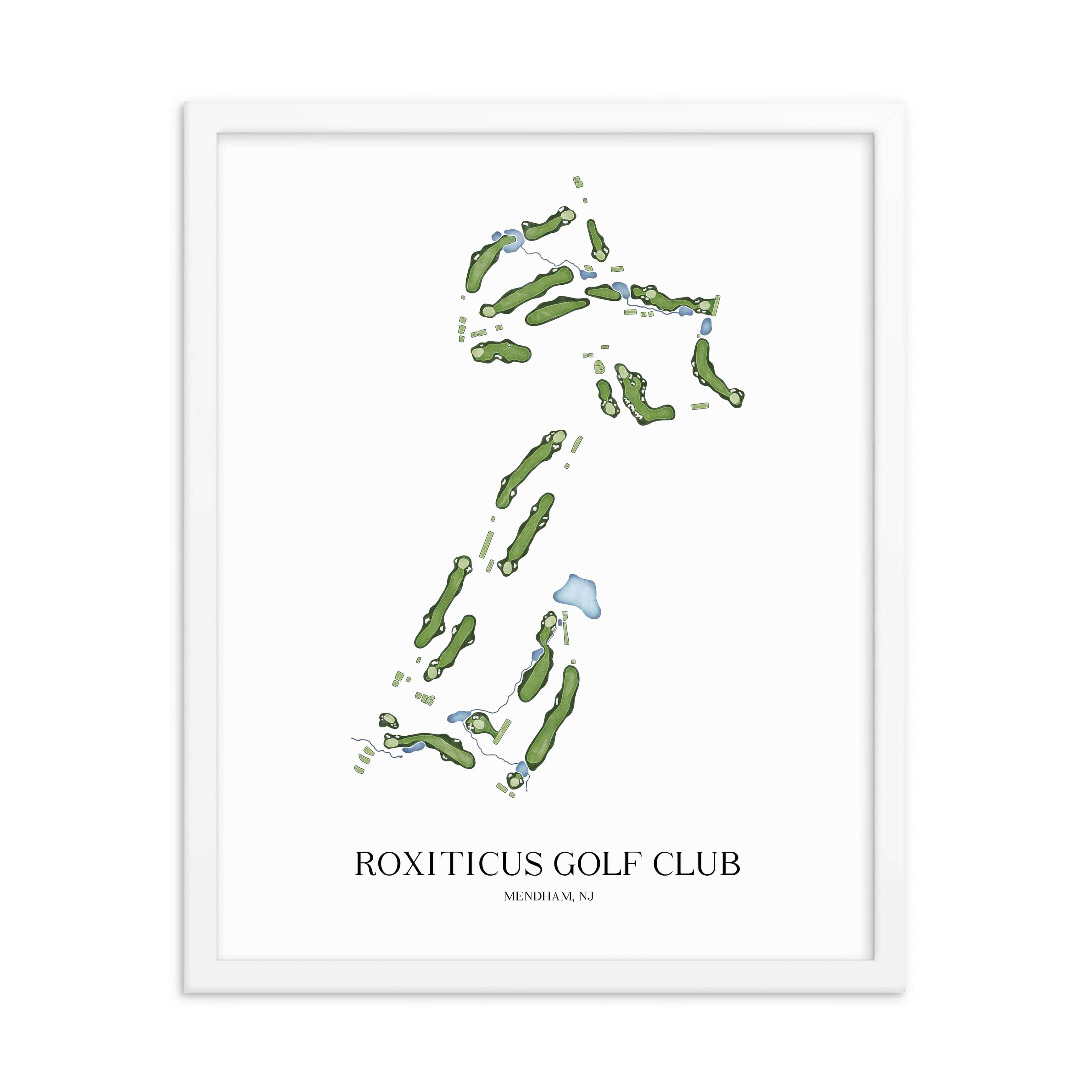 The 19th Hole Golf Shop - Golf Course Prints -  Roxiticus Golf Club Golf Course Map Golf Map