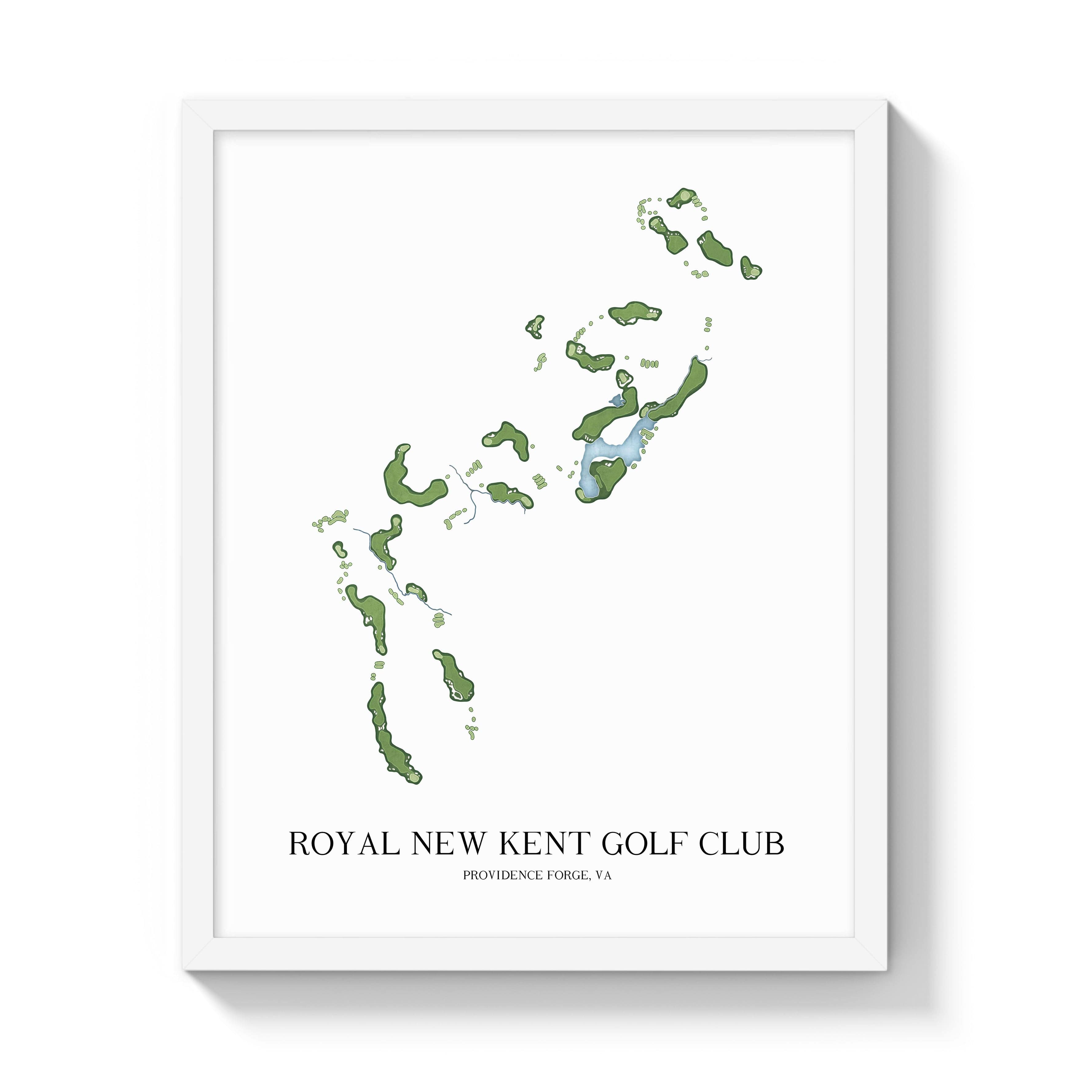 The 19th Hole Golf Shop - Golf Course Prints -  Royal New Kent Golf Club Golf Course Map Golf Map