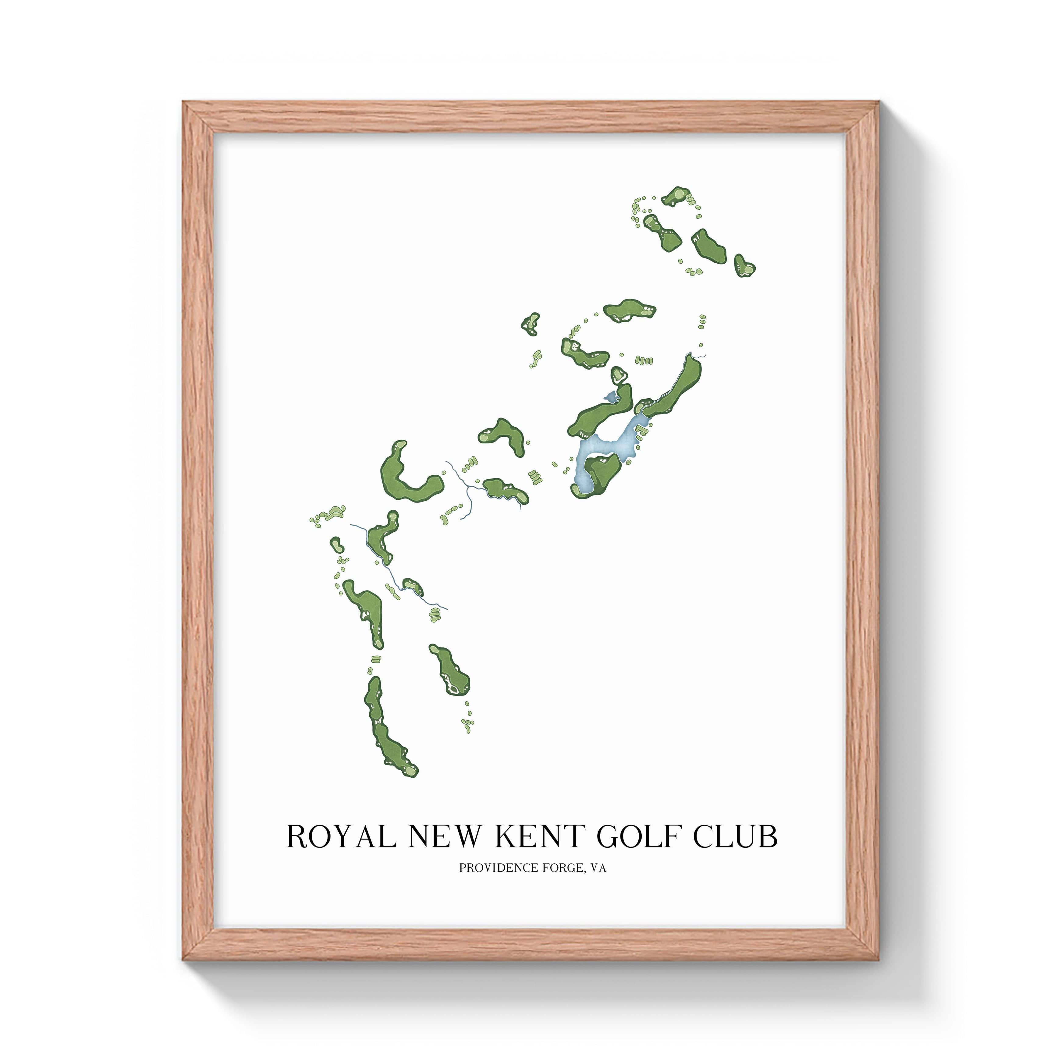 The 19th Hole Golf Shop - Golf Course Prints -  Royal New Kent Golf Club Golf Course Map Golf Map