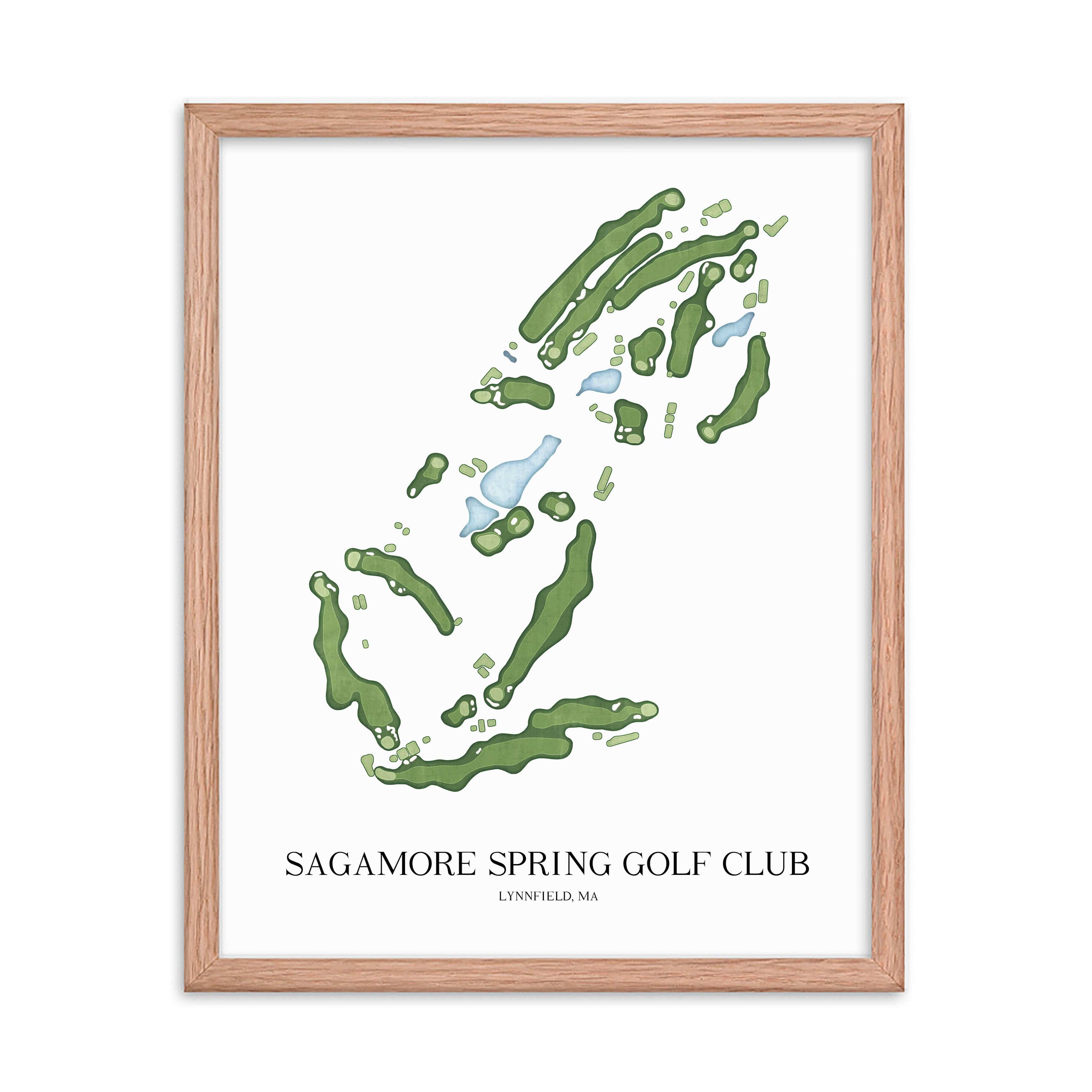 The 19th Hole Golf Shop - Golf Course Prints -  Sagamore Spring Golf Club Golf Course Map Golf Map