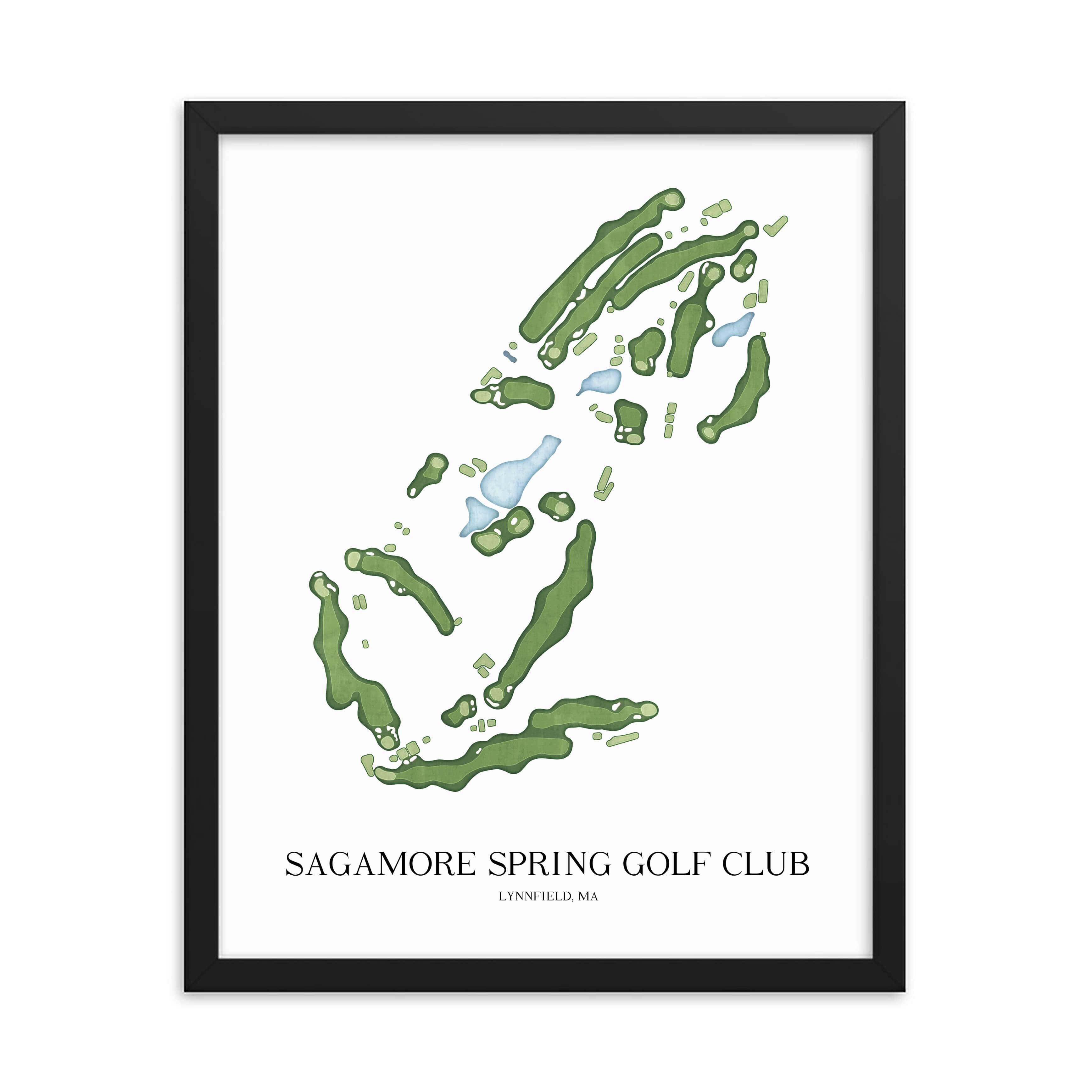 The 19th Hole Golf Shop - Golf Course Prints -  Sagamore Spring Golf Club Golf Course Map Golf Map