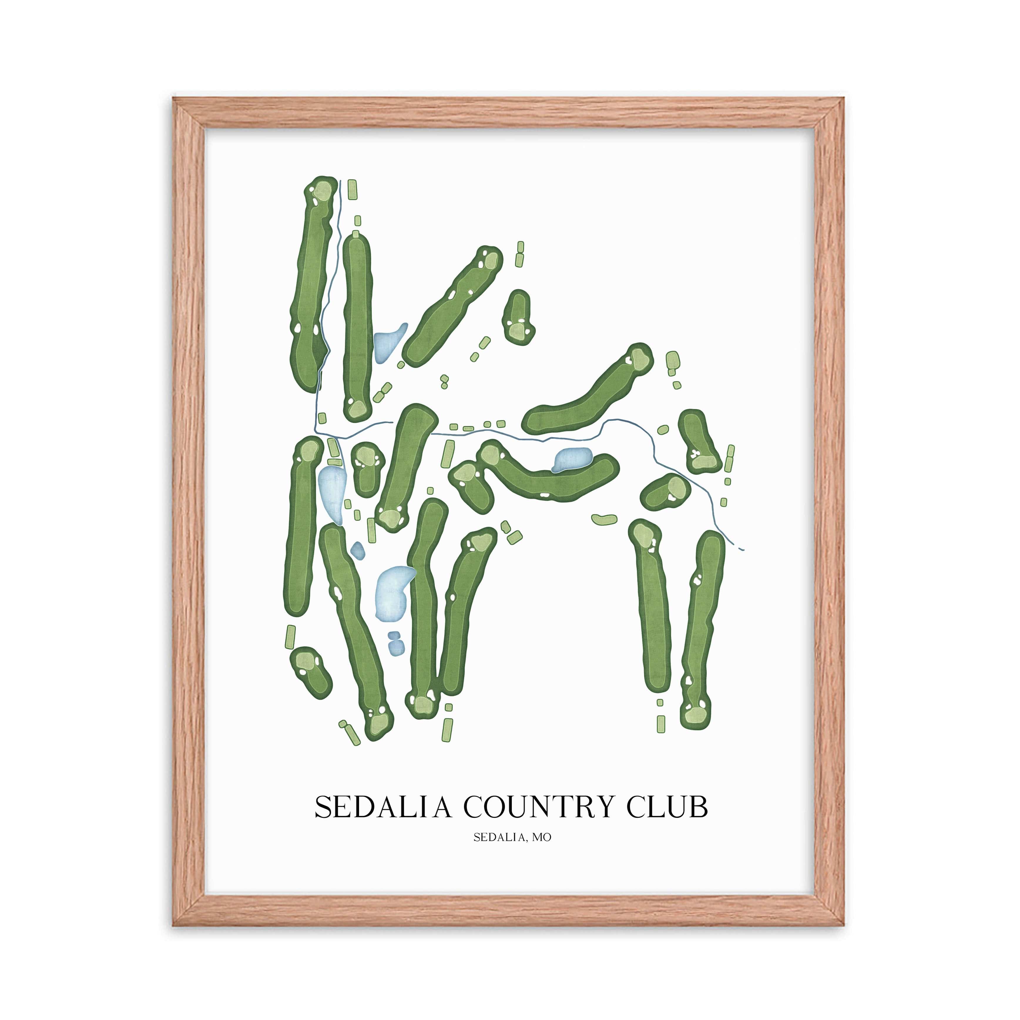 The 19th Hole Golf Shop - Golf Course Prints -  Sedalia Country Club Golf Course Map Golf Map