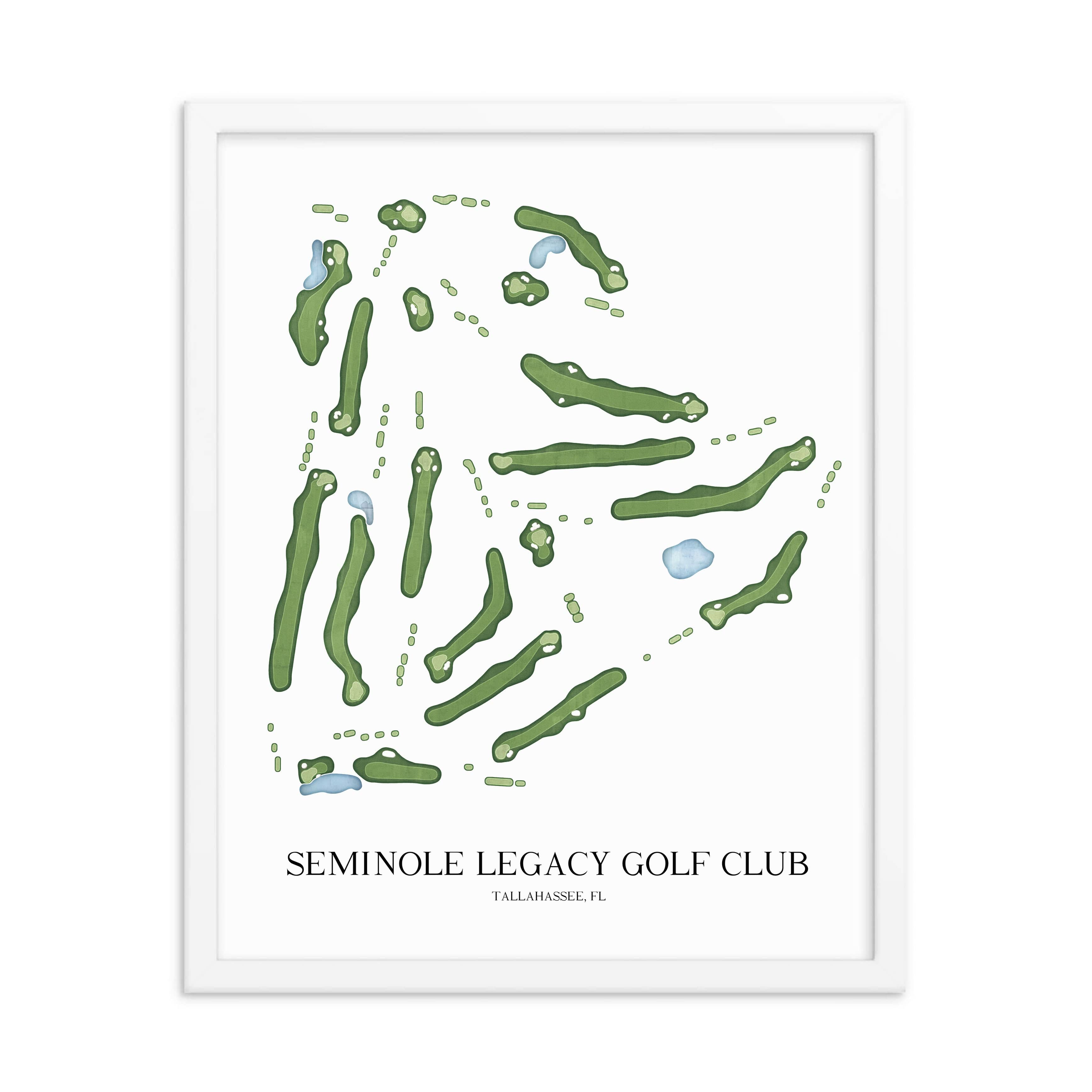 The 19th Hole Golf Shop - Golf Course Prints -  Seminole Legacy Golf Club Golf Course Map Golf Map