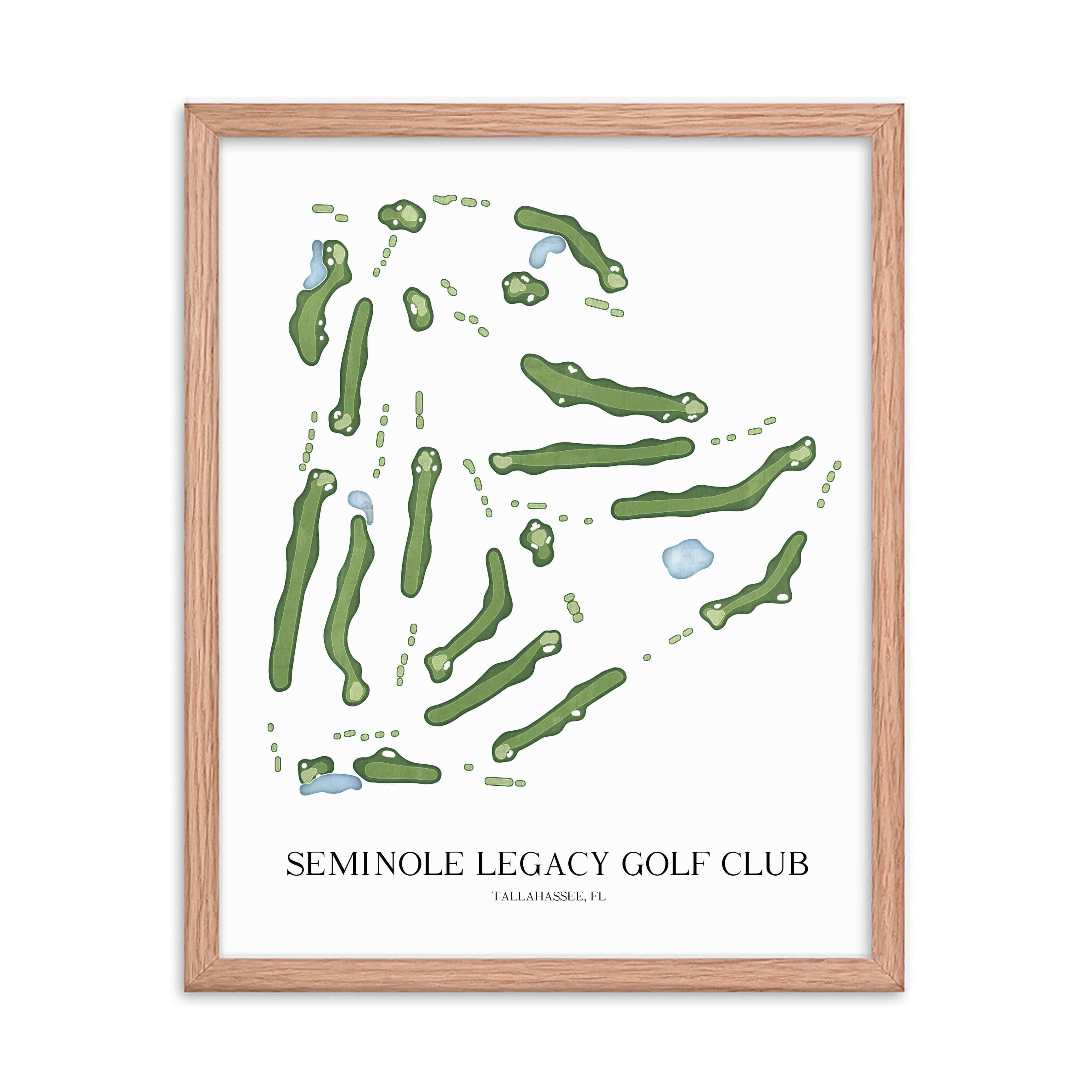 The 19th Hole Golf Shop - Golf Course Prints -  Seminole Legacy Golf Club Golf Course Map Golf Map